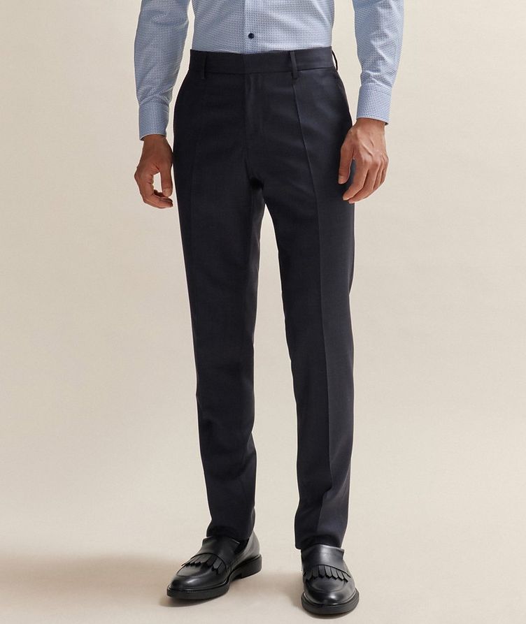 Slim-Fit Micro-Pattern Stretch-Wool Suit image 3