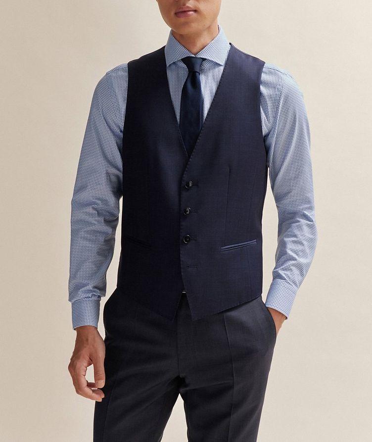 Slim-Fit Micro-Pattern Stretch-Wool Suit image 5