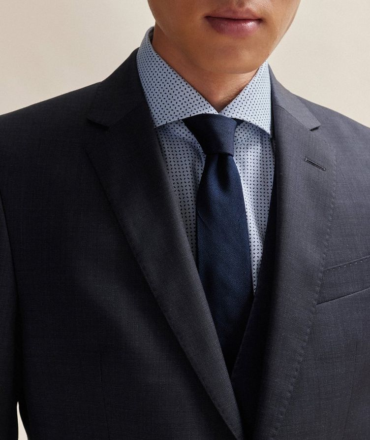 Slim-Fit Micro-Pattern Stretch-Wool Suit image 6