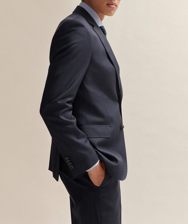 Slim-Fit Micro-Pattern Stretch-Wool Suit image 7