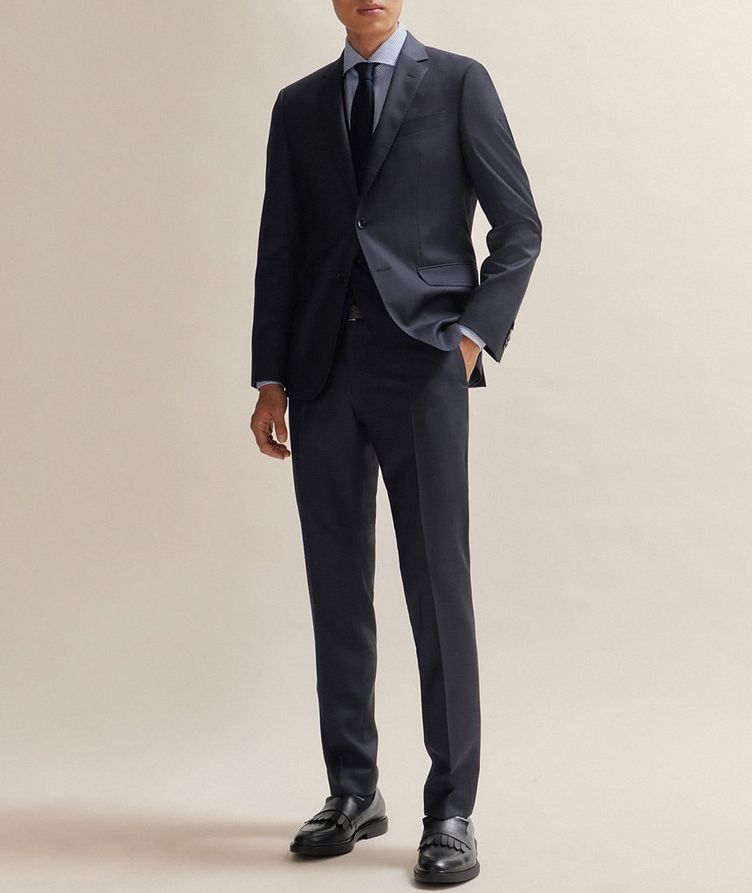Slim-Fit Micro-Pattern Stretch-Wool Suit image 8