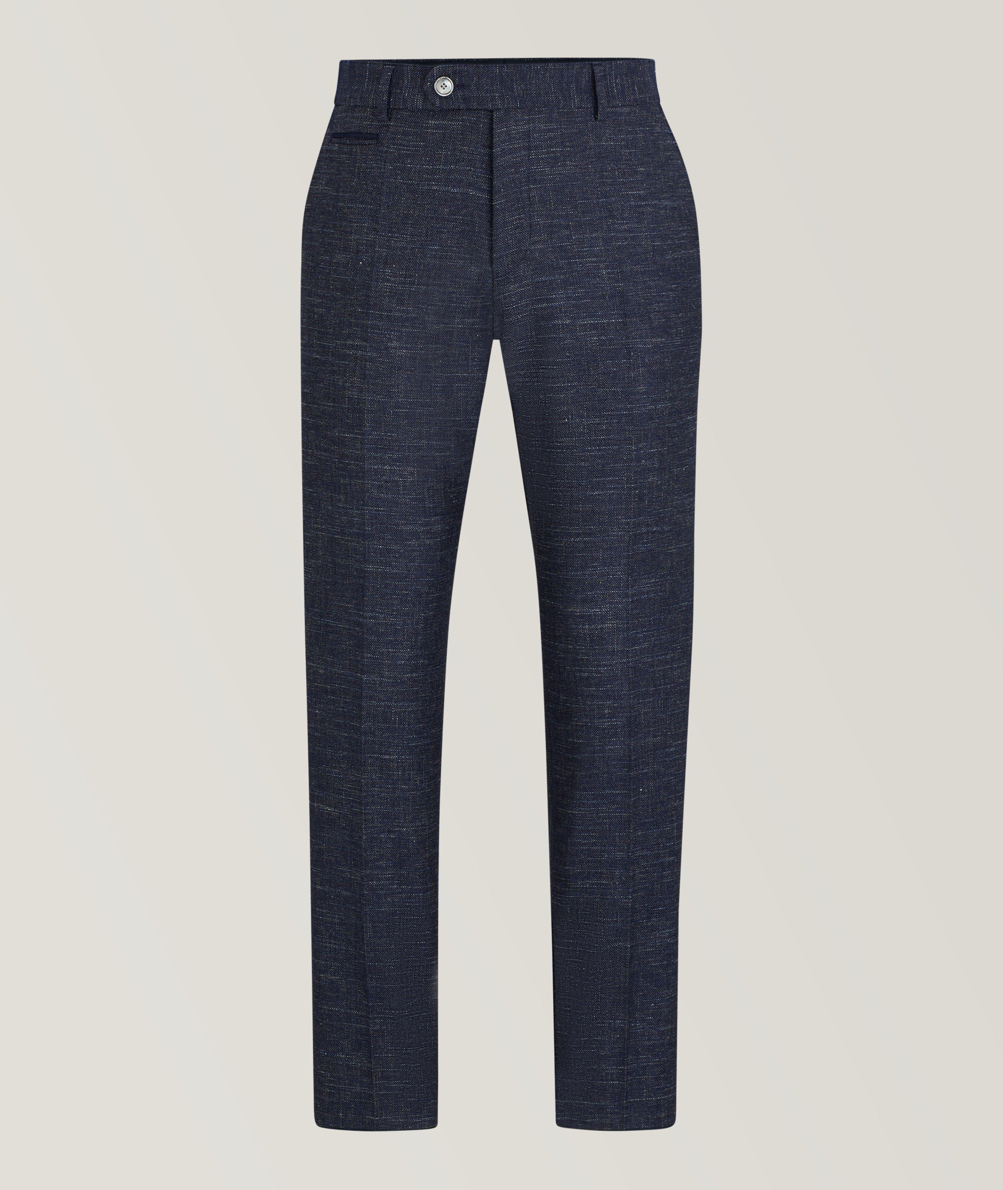 Mélange Stretch Wool-Blend Dress Pants image 0