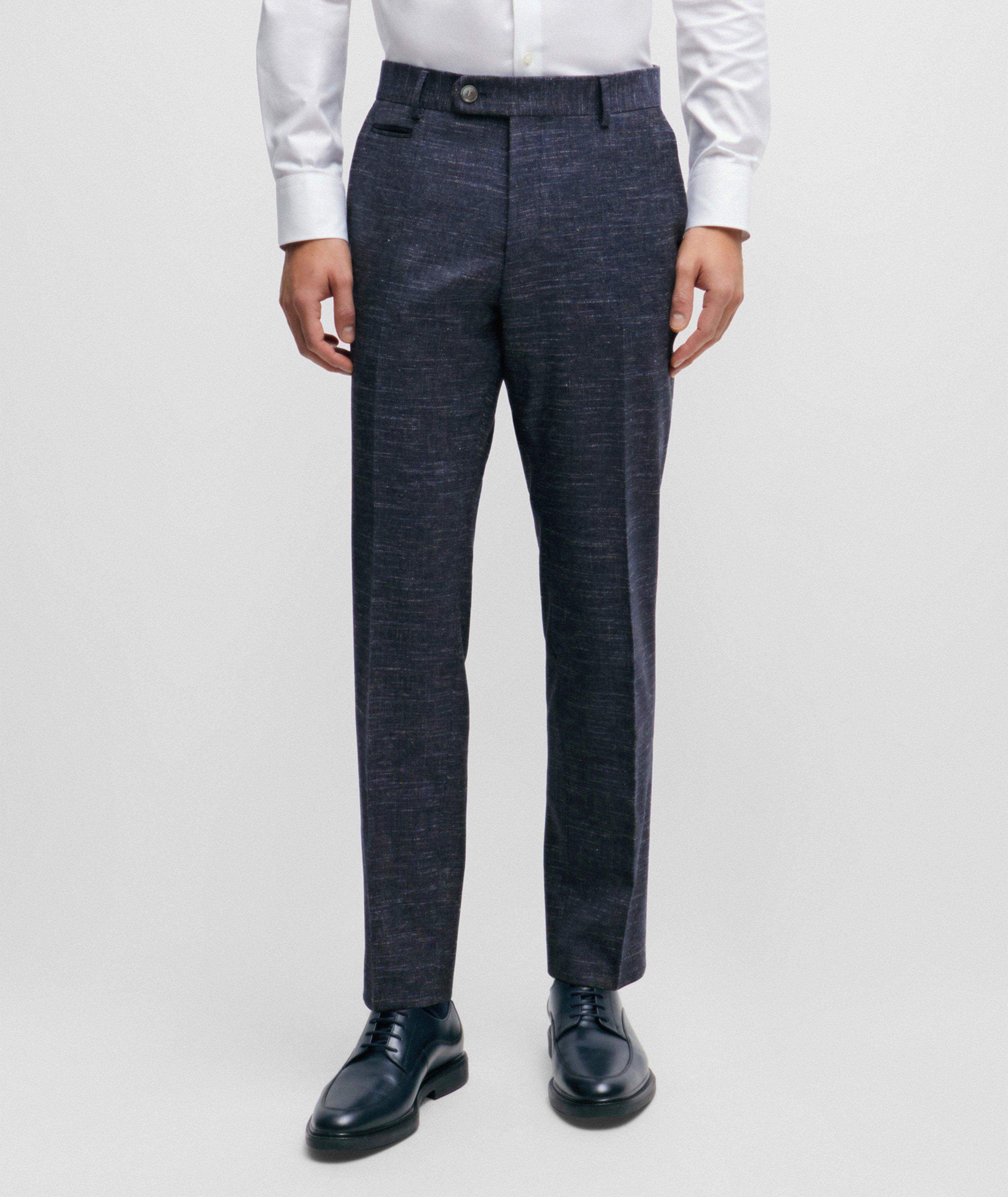 Mélange Stretch Wool-Blend Dress Pants image 2