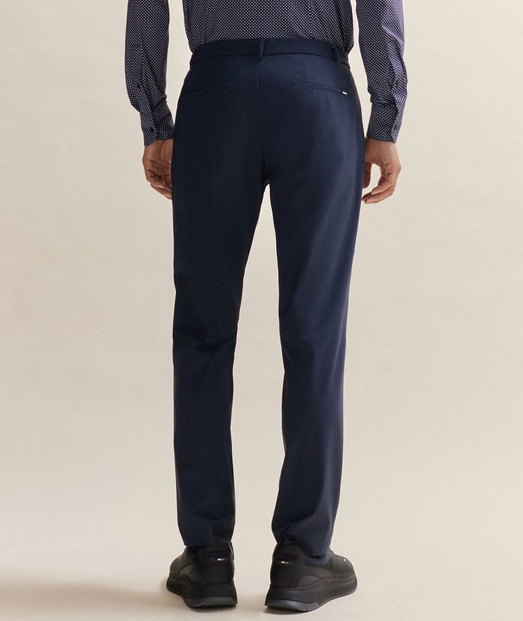 Slim Fit Micro-Pattern Trousers image 3