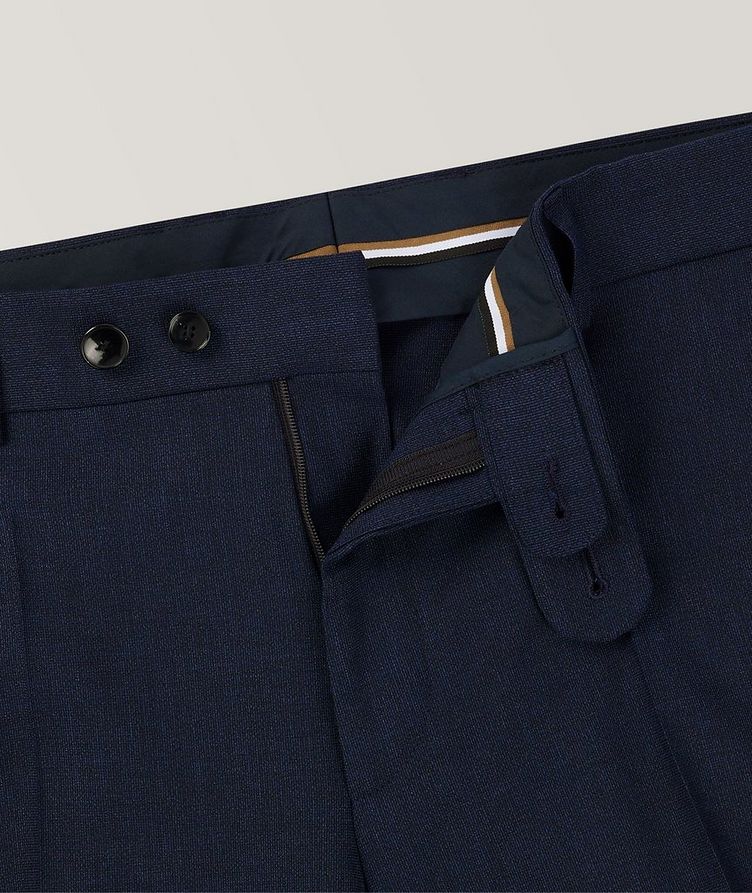 Slim Fit Wrinkle-Resistant Mélange Trousers image 1