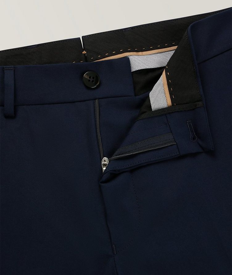 Slim-Fit Stretch-Cotton & Silk Trousers image 1