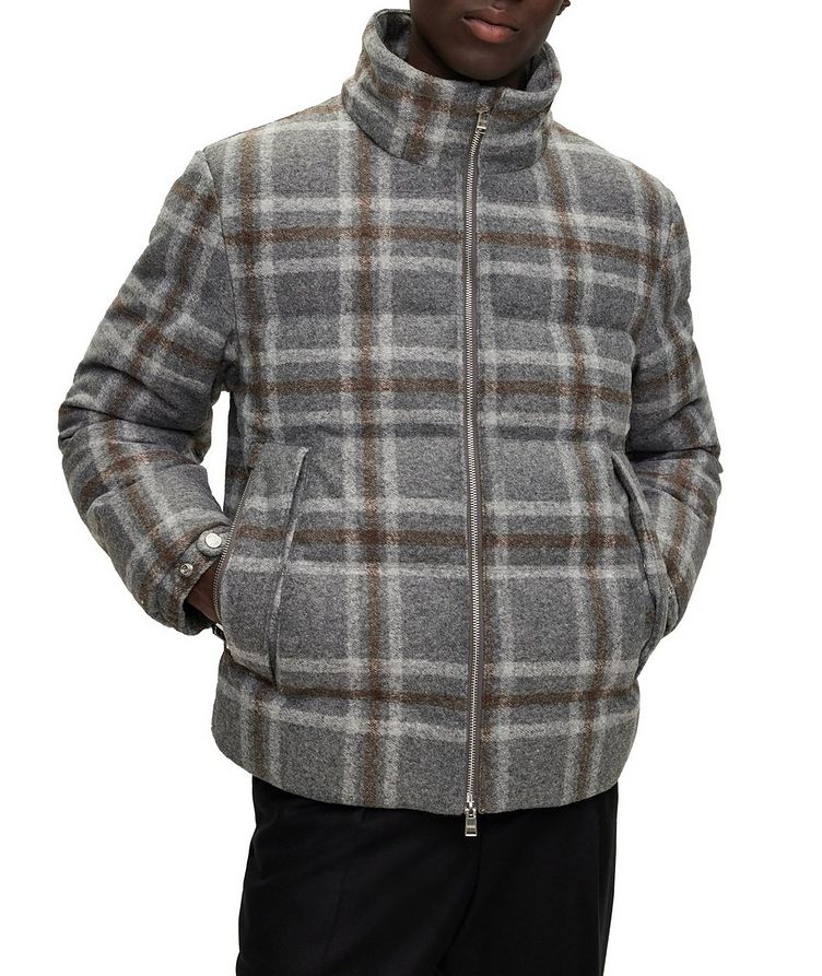 Checked Down Jacket image 3