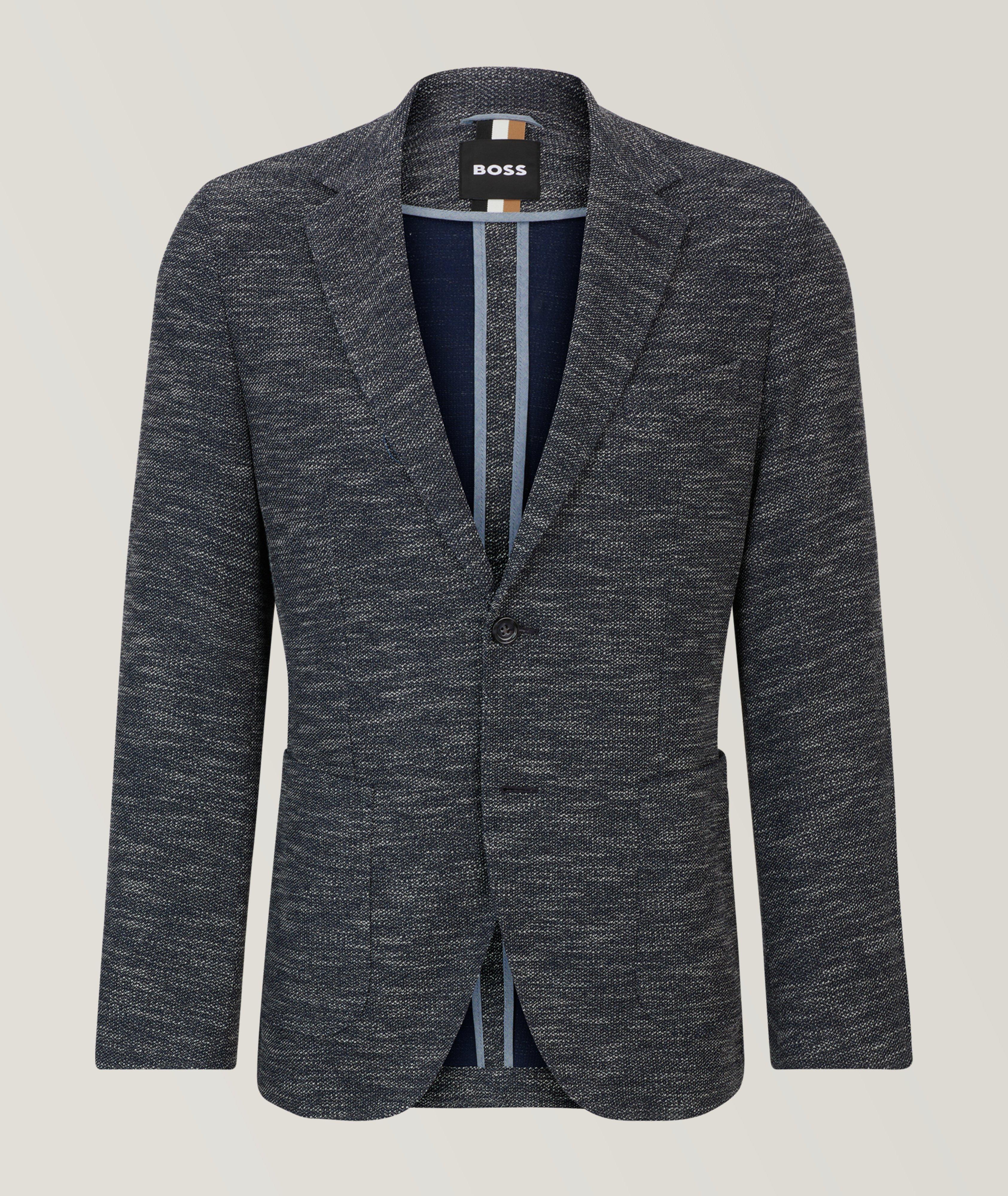 Micro Pattern Stretch-Jersey Sport Jacket image 0