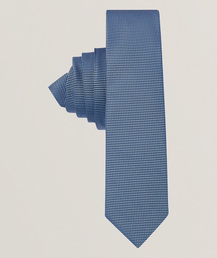 Micro Pattern Silk Jacquard Tie image 1