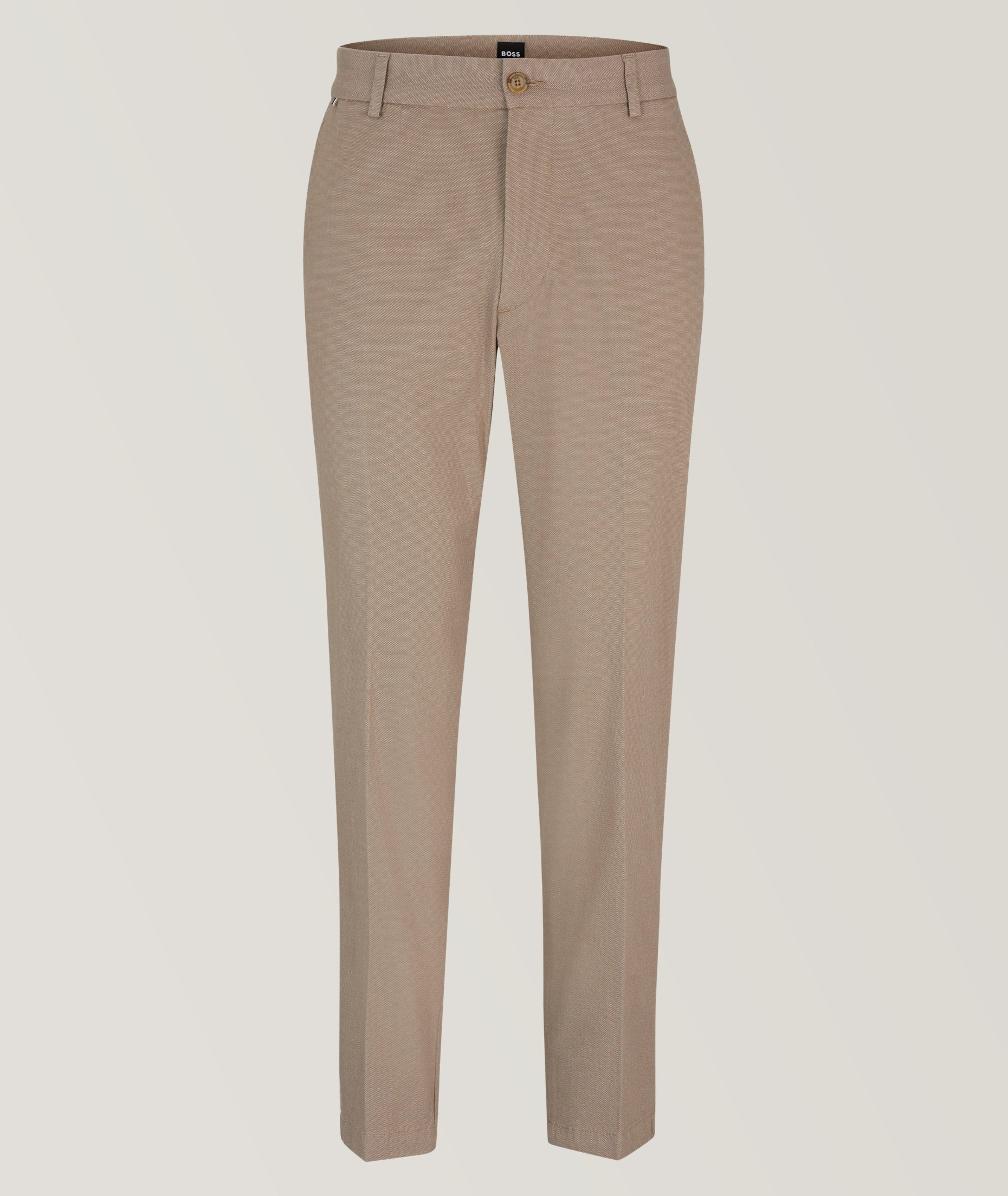 Kane Micro-Patterned Stretch-Cotton Trousers image 0