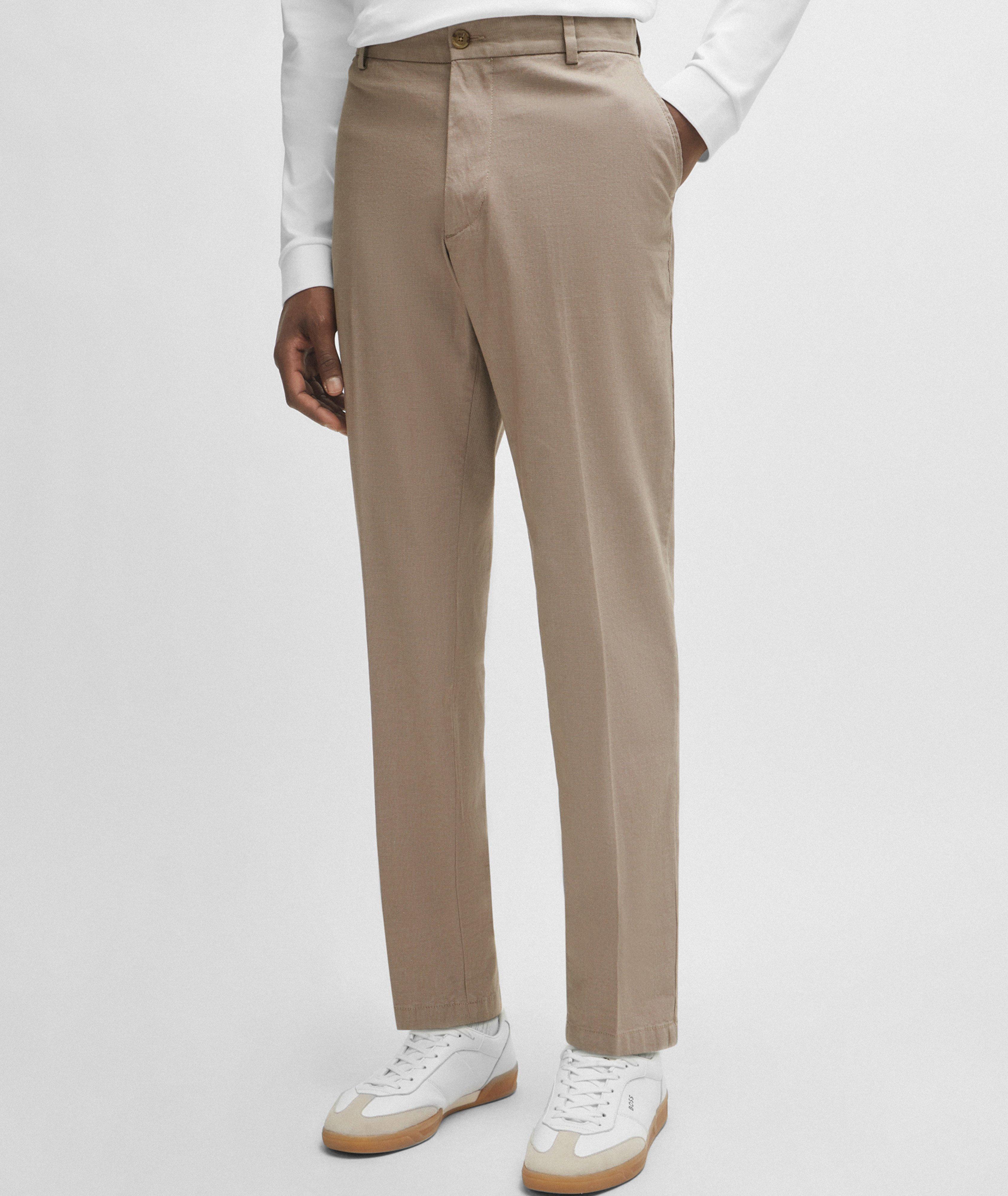 Kane Micro-Patterned Stretch-Cotton Trousers image 2
