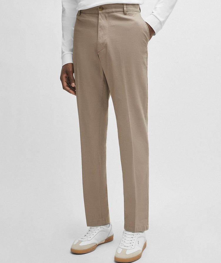 Kane Micro-Patterned Stretch-Cotton Trousers image 2