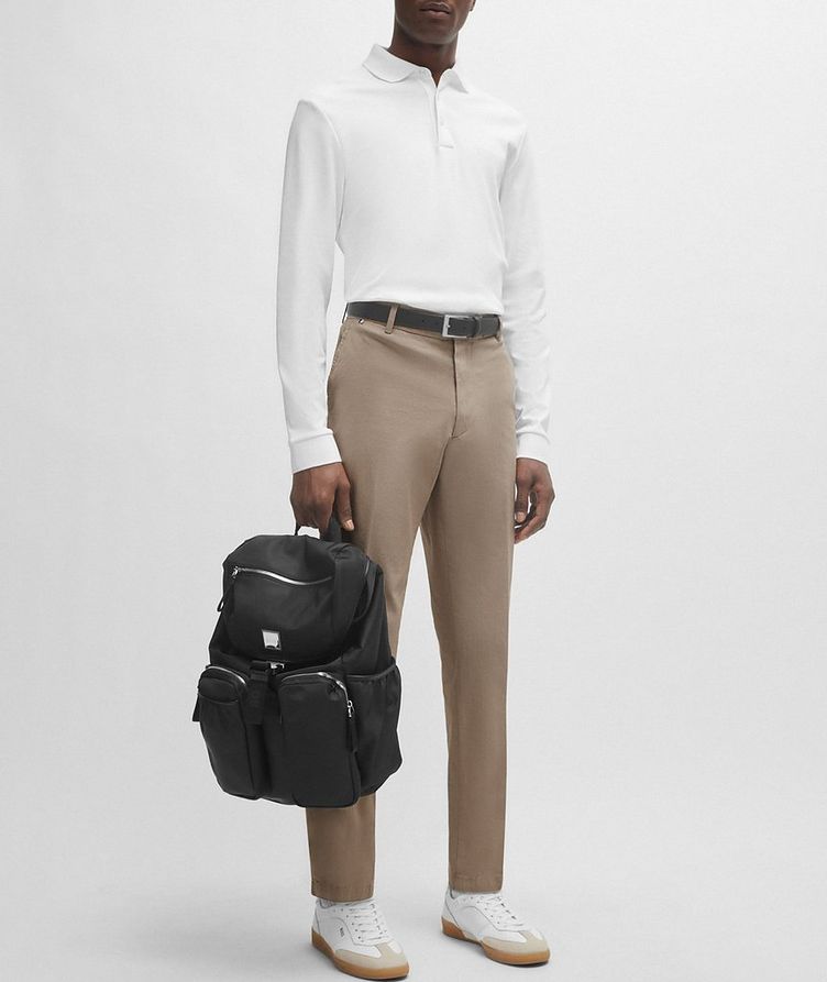 Kane Micro-Patterned Stretch-Cotton Trousers image 5
