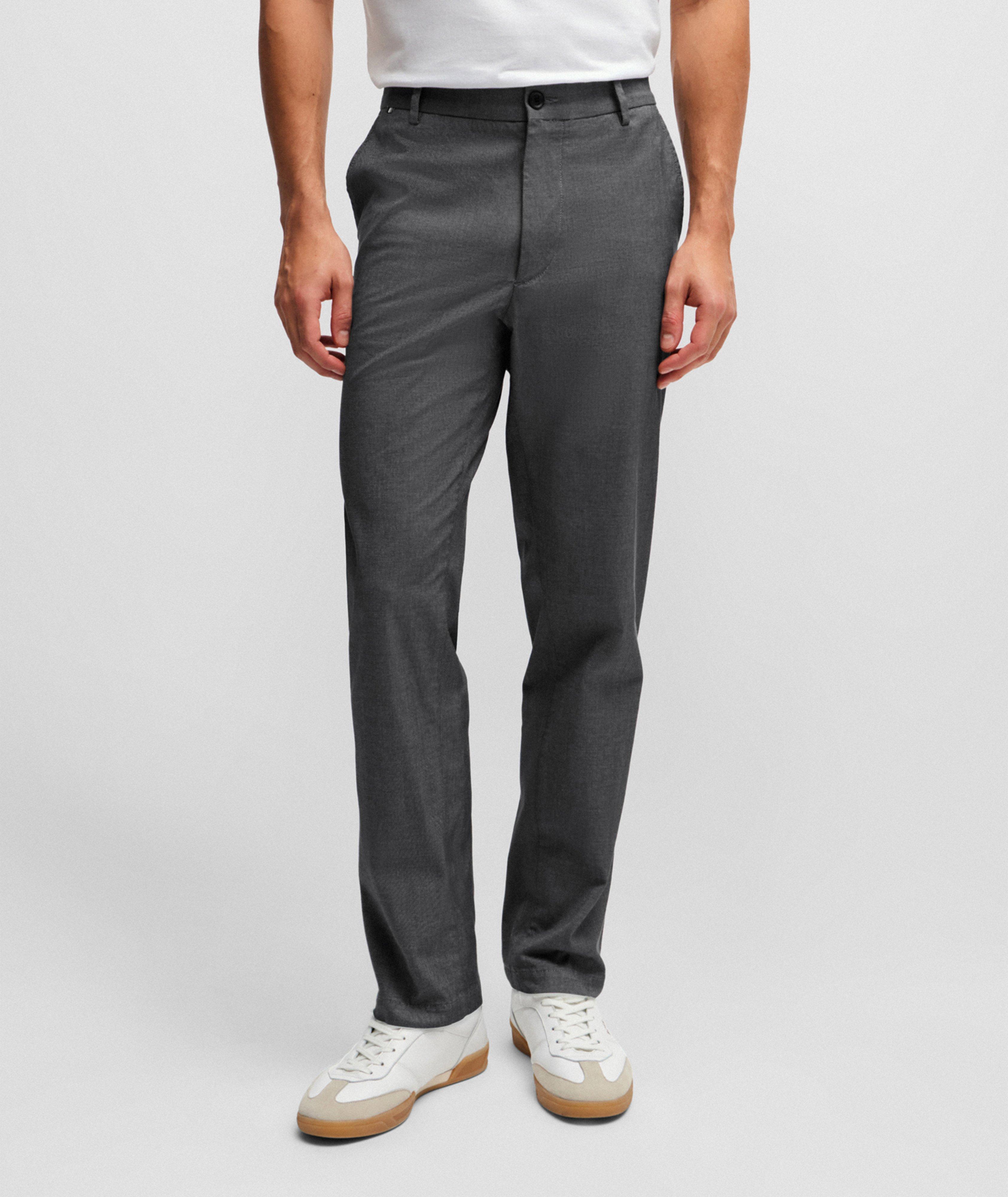 Kane Micro-Patterned Stretch-Cotton Trousers image 2