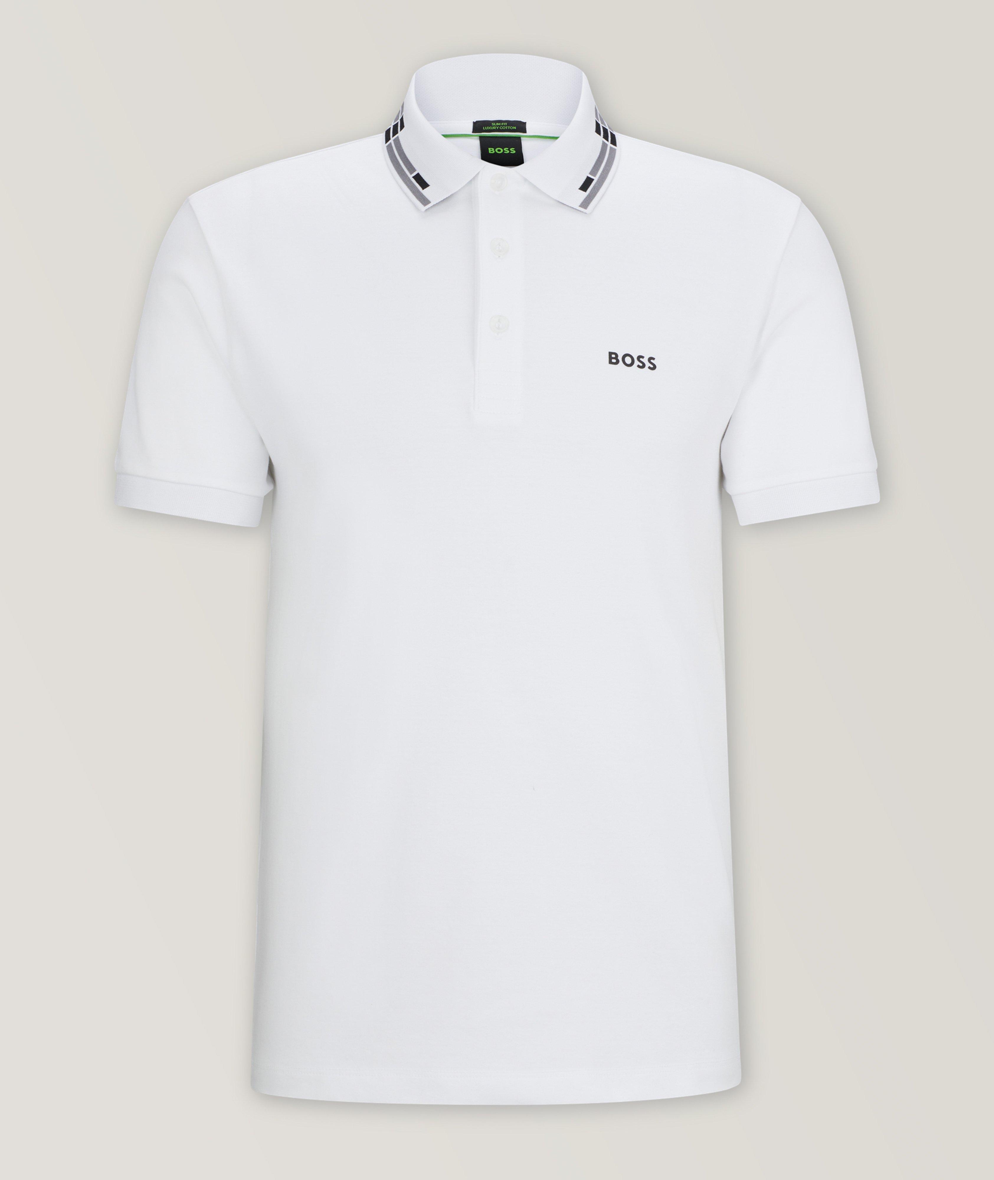 Slim-Fit Interlock Cotton Polo image 0