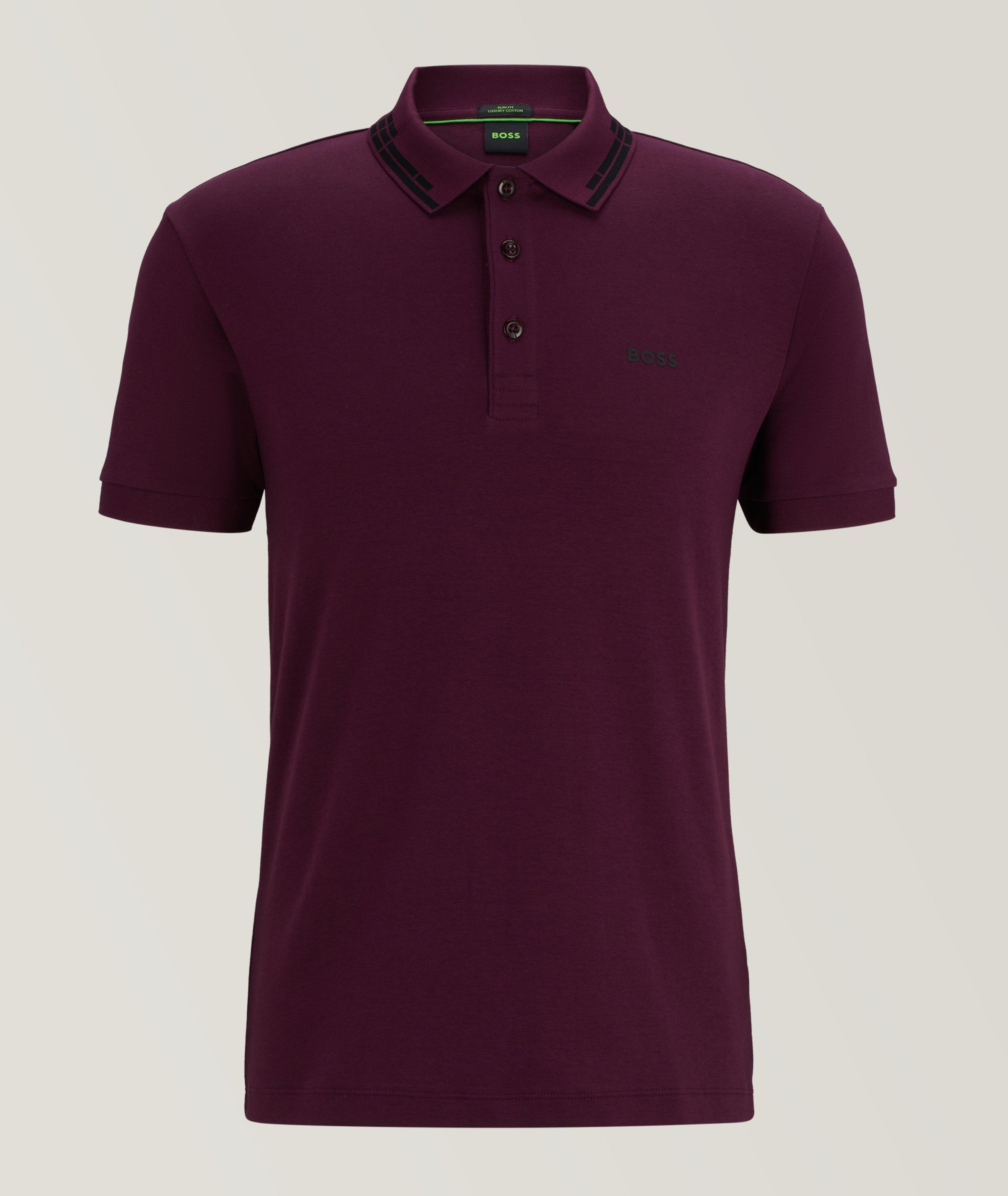 BOSS - Slim-fit short-sleeved T-shirt in mercerized cotton