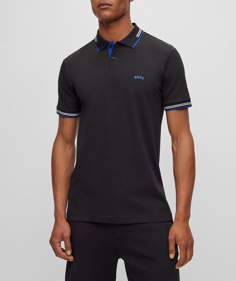 Paul Curved Stretch-Cotton Knit Polo image 1