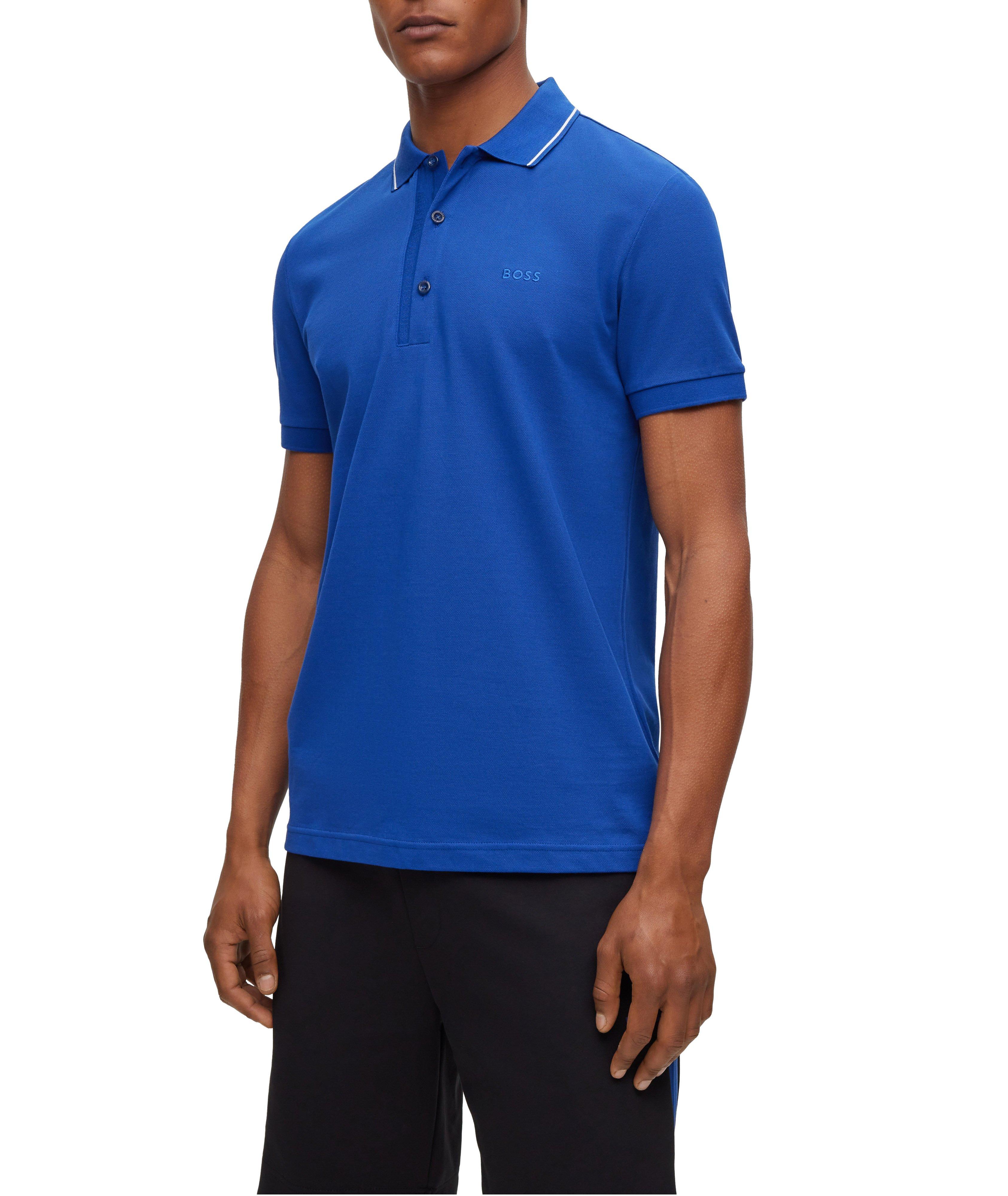 Polo en tricot de coton de coupe amincie image 1