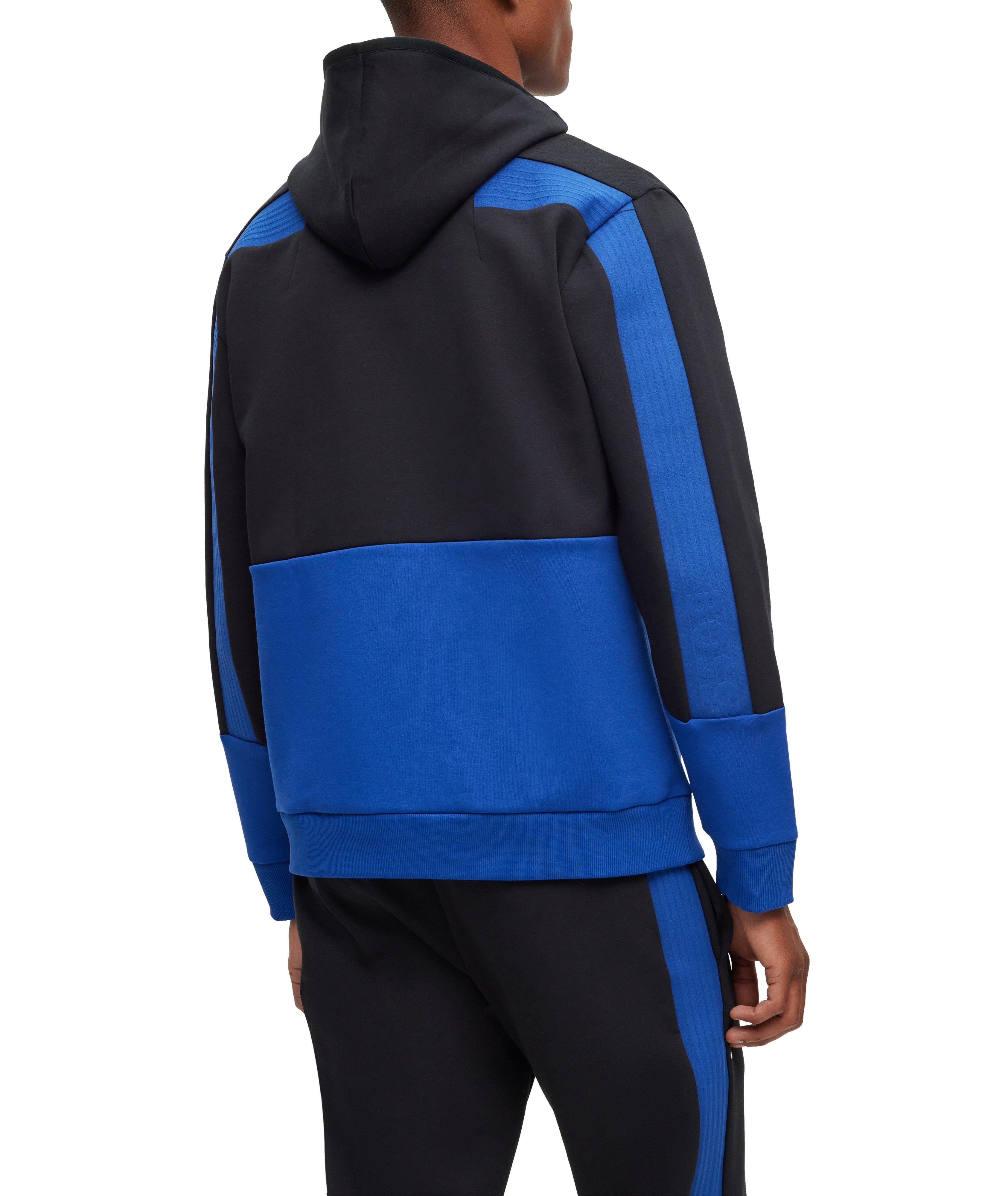 Colourblock Cotton-Blend Full-Zip Hooded Sweater image 2