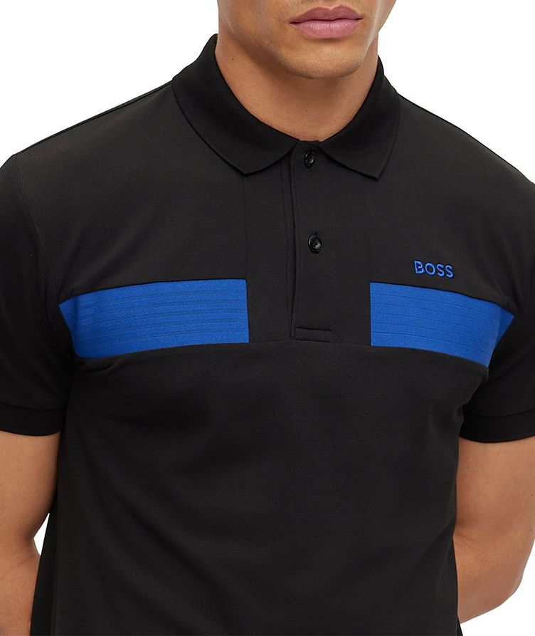 Slim-Fit Logo Embroidered Cotton Blend Knit Polo image 3