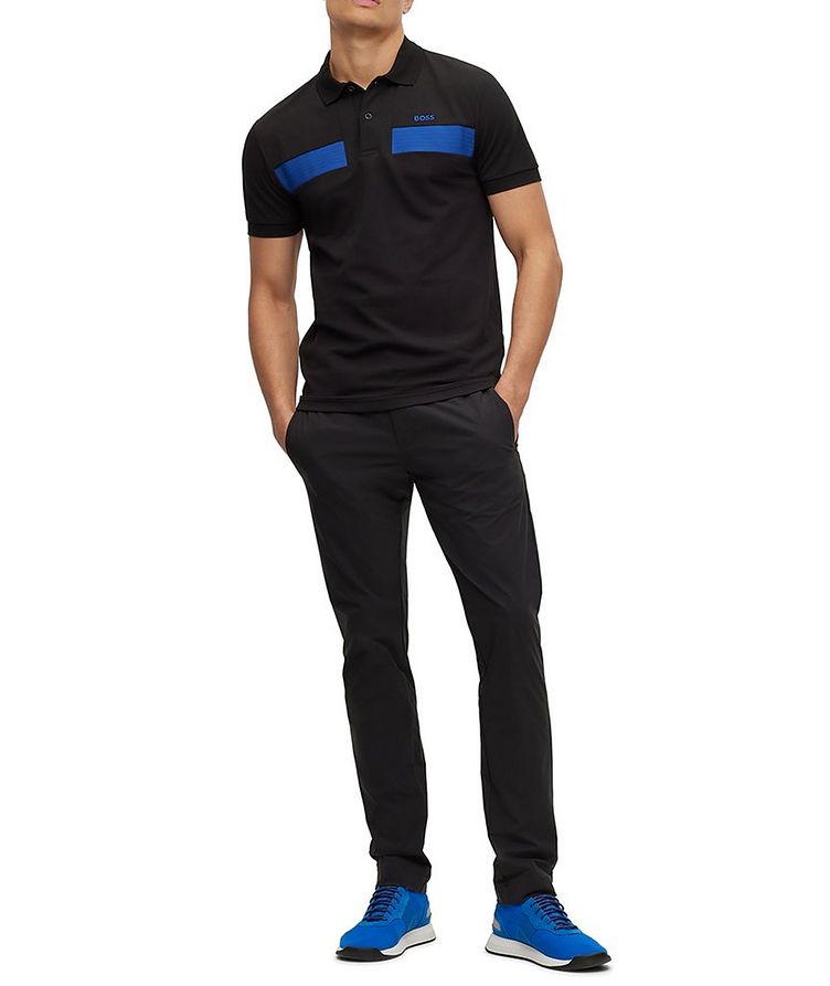 Slim-Fit Logo Embroidered Cotton Blend Knit Polo image 4