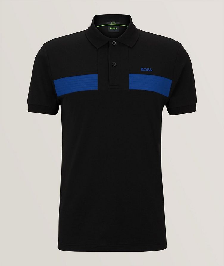 Slim-Fit Logo Embroidered Cotton Blend Knit Polo image 0