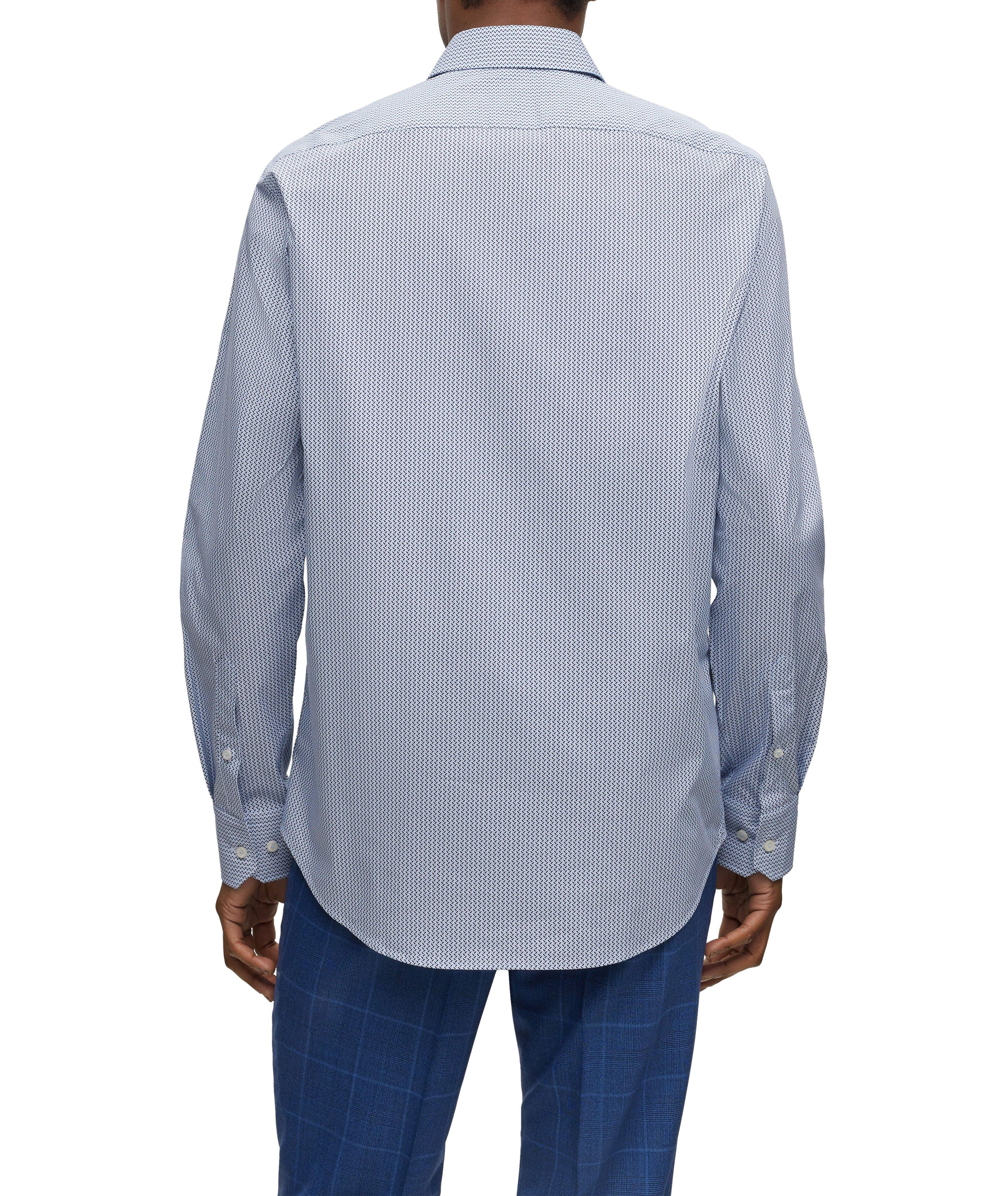 Micro-Pattern Stretch-Cotton Dress Shirt image 2