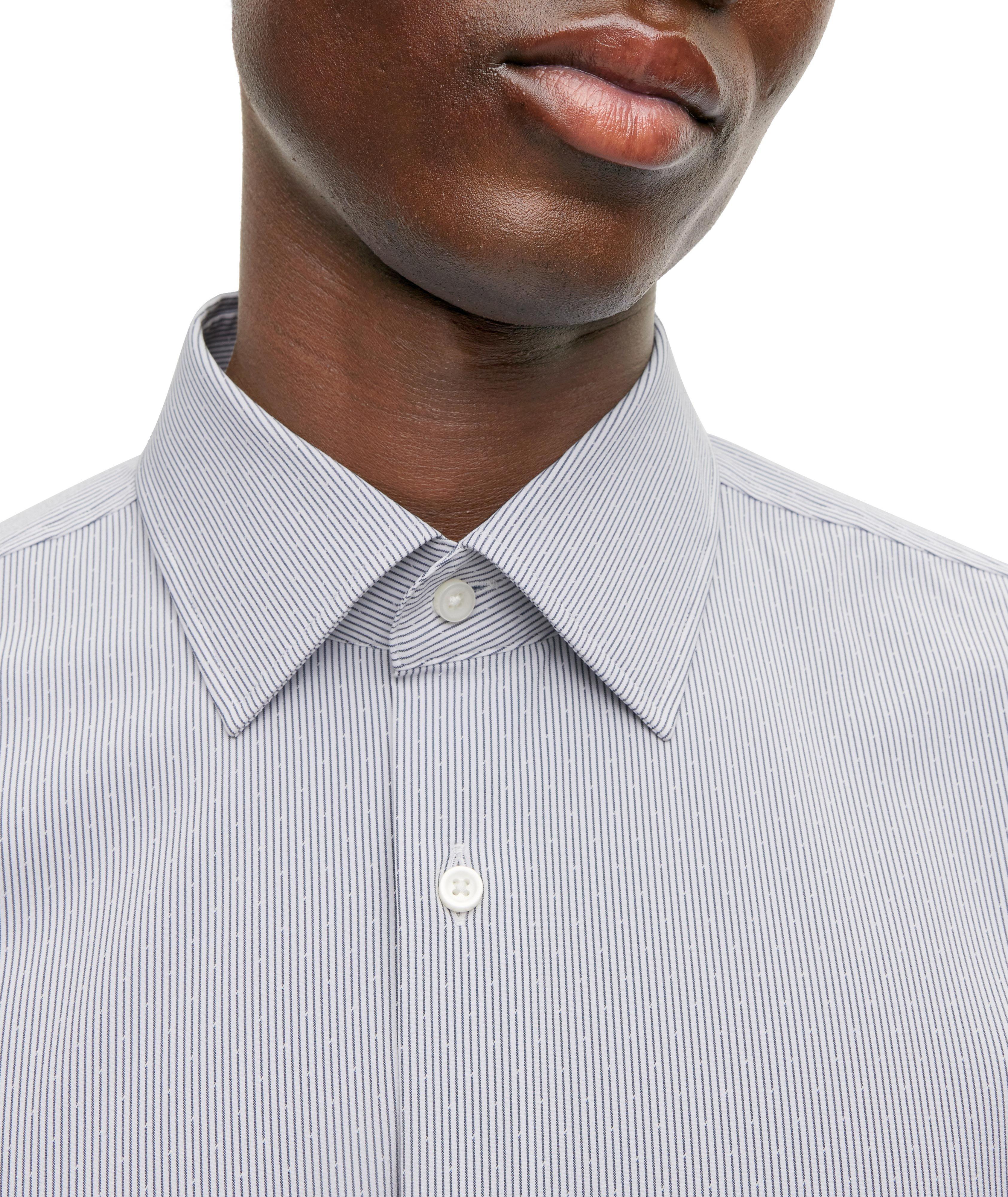 Chemise habillée en coton extensible à rayures image 3