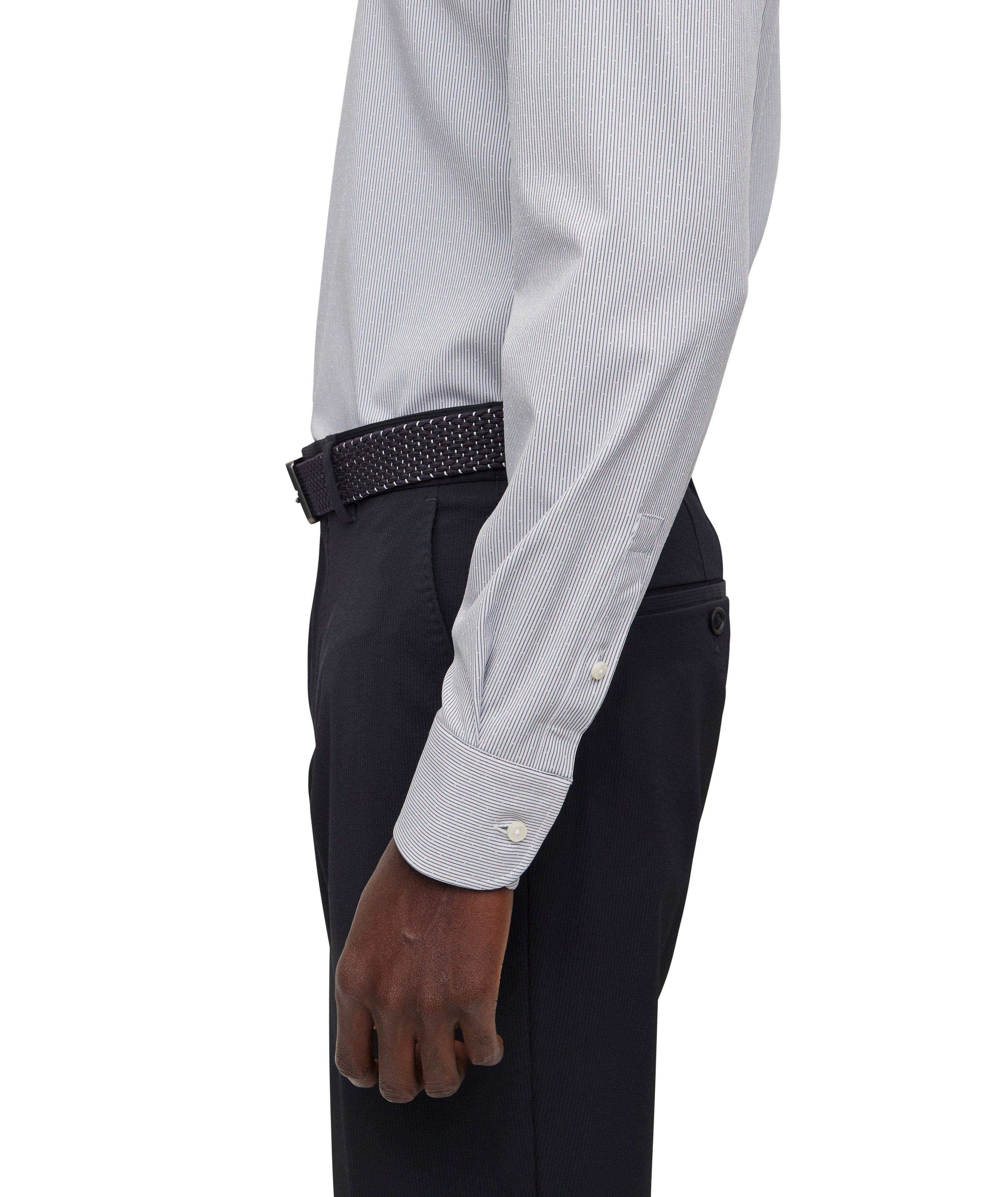 Chemise habillée en coton extensible à rayures image 4
