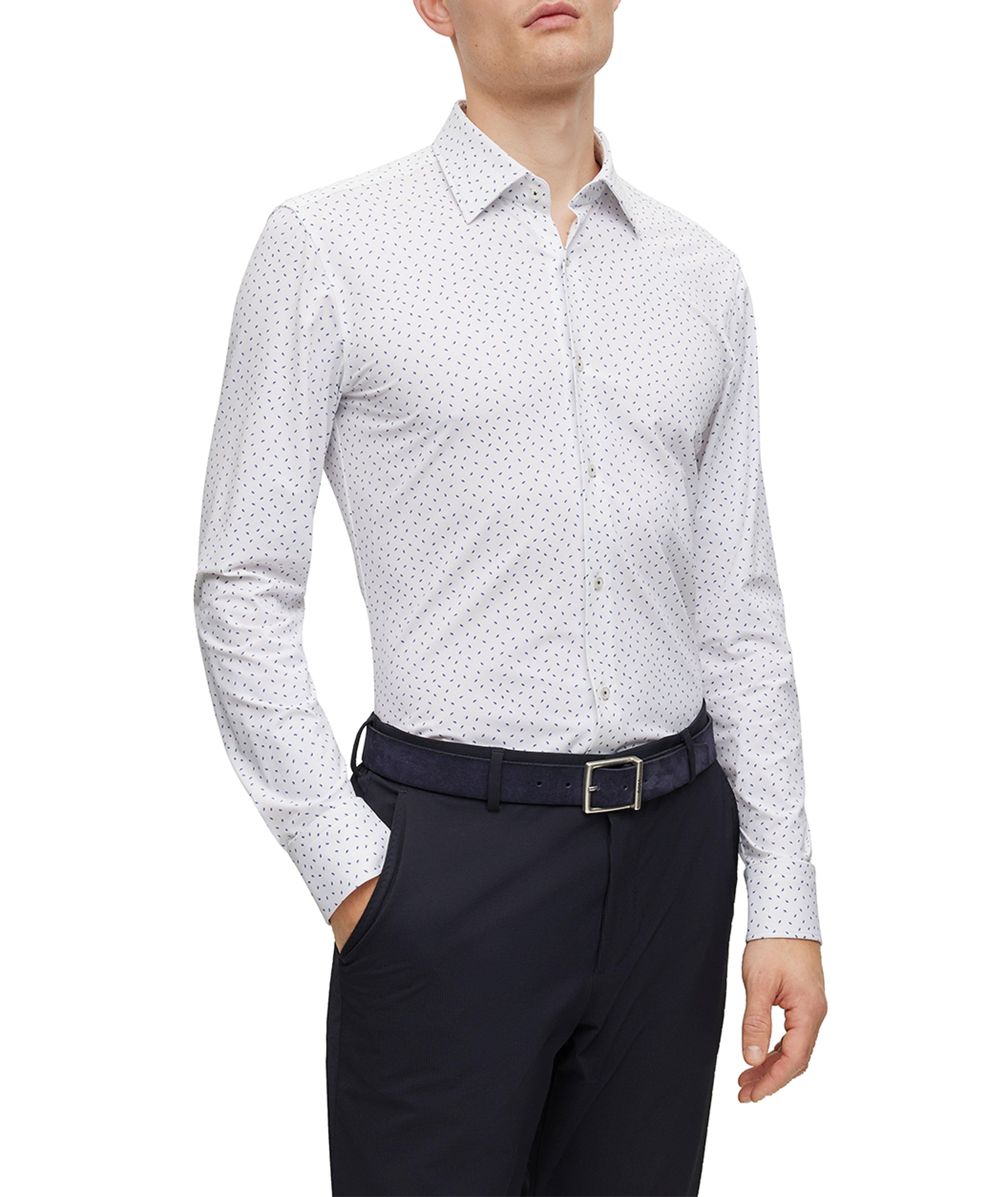 Chemise habillée à motif répété de coupe amincie image 1
