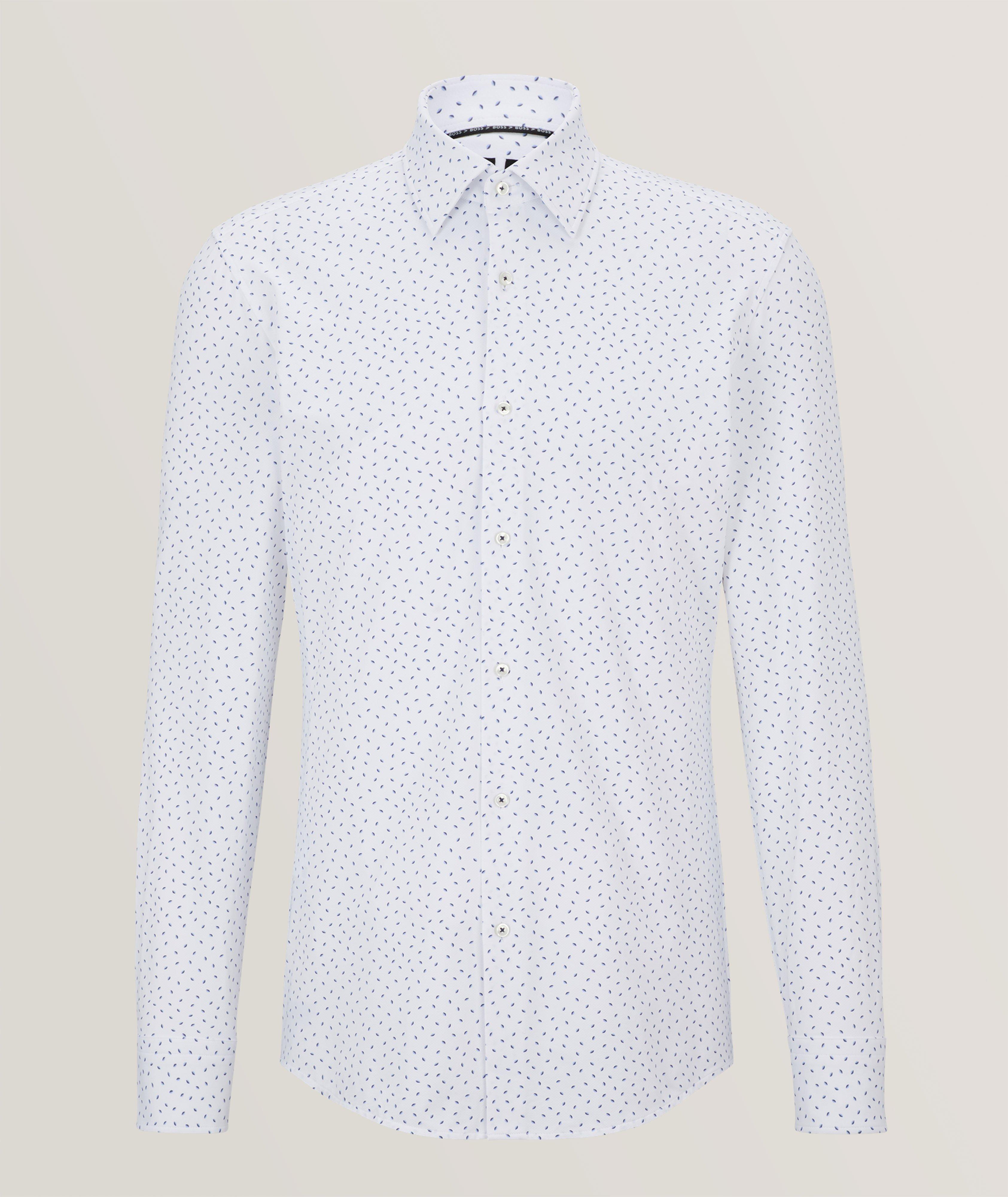 Chemise habillée à motif répété de coupe amincie image 0