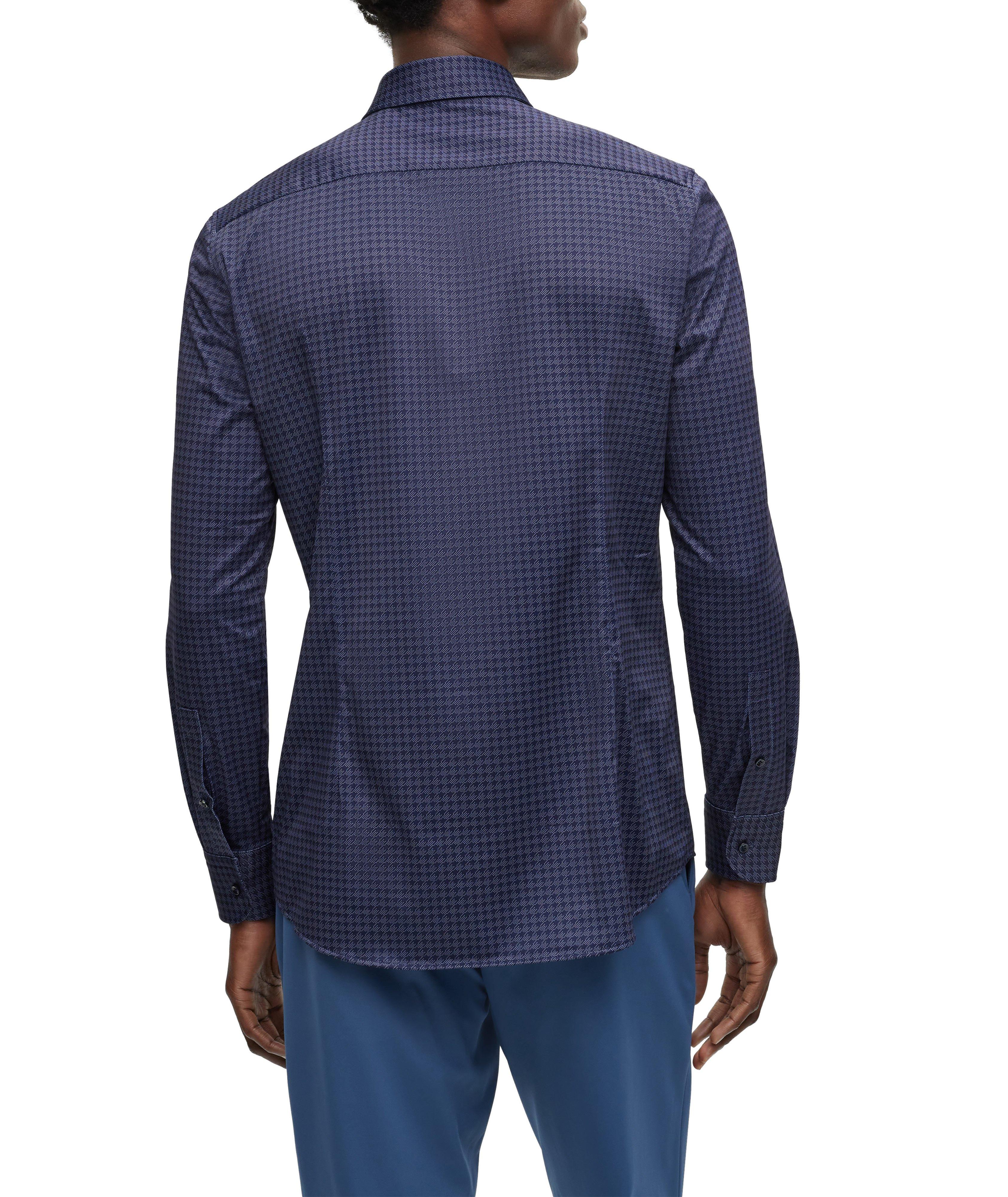 Slim-Fit Houndstooth Stretch-Fabric Dress Shirt image 2