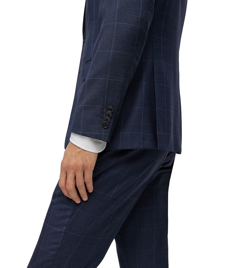 Slim-Fit Checked Pattern Virgin-Wool Suit image 7