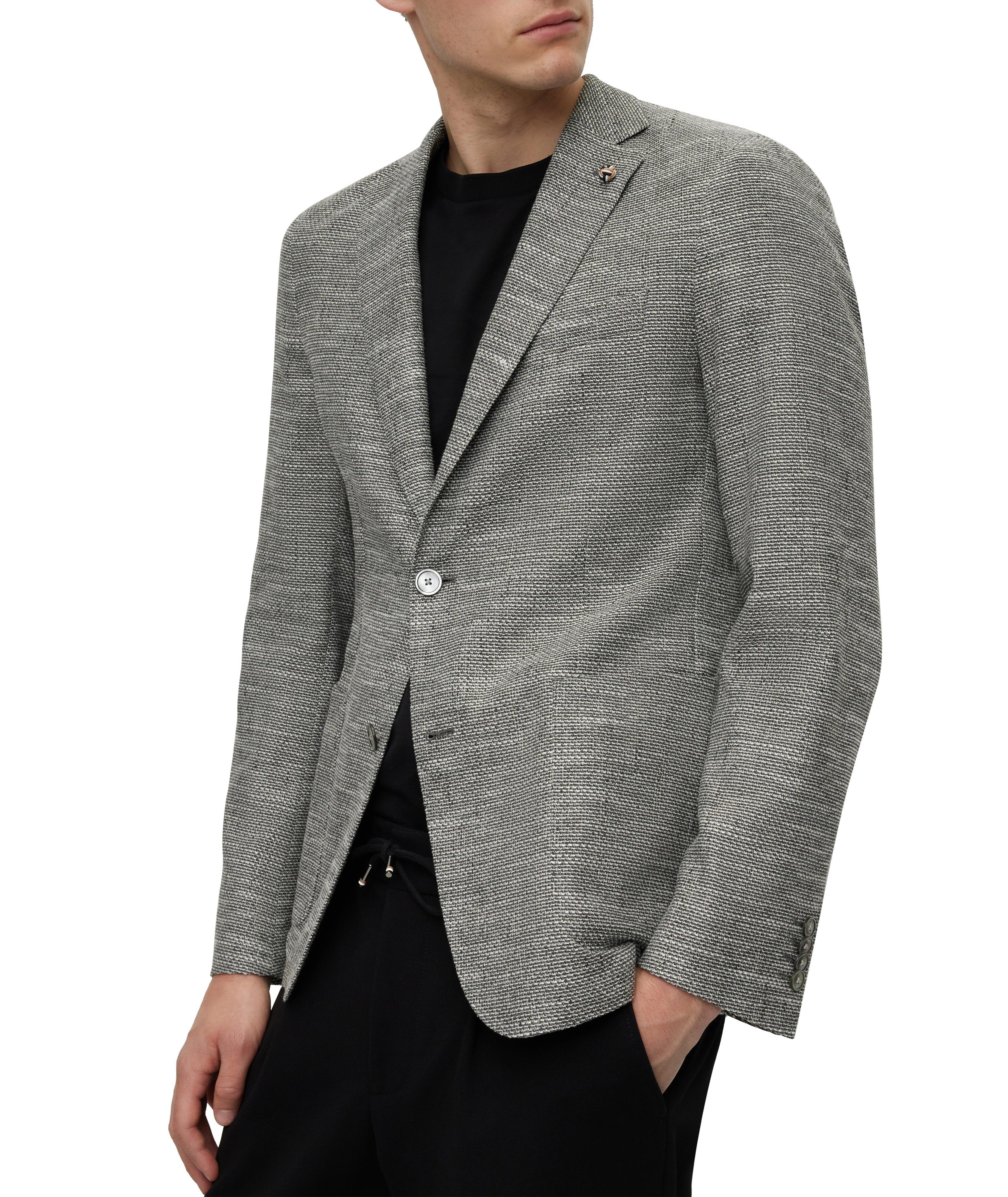 Slim-Fit Micro-Pattern Cotton-Blend Sport Jacket image 2