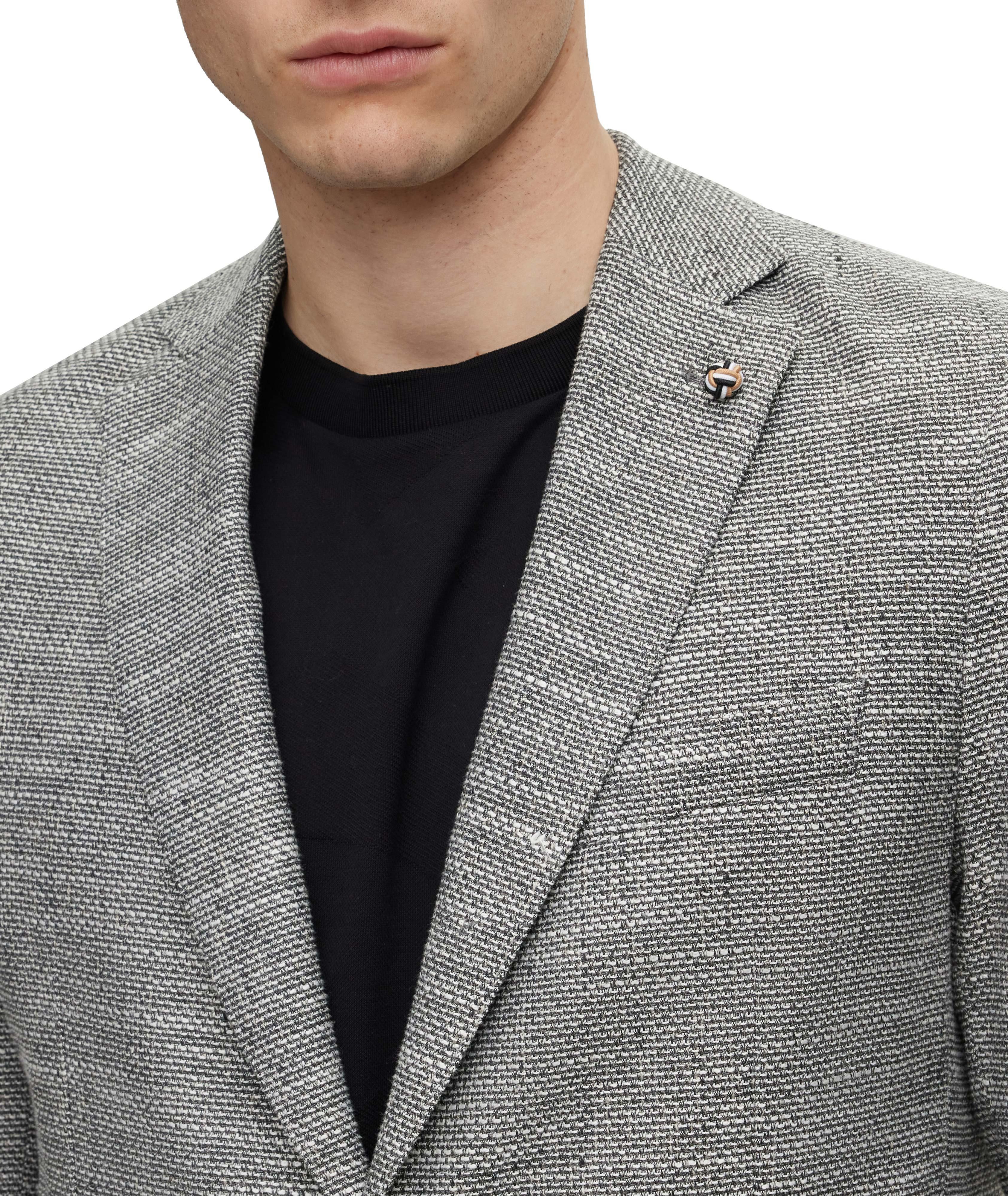 Slim-Fit Micro-Pattern Cotton-Blend Sport Jacket image 3