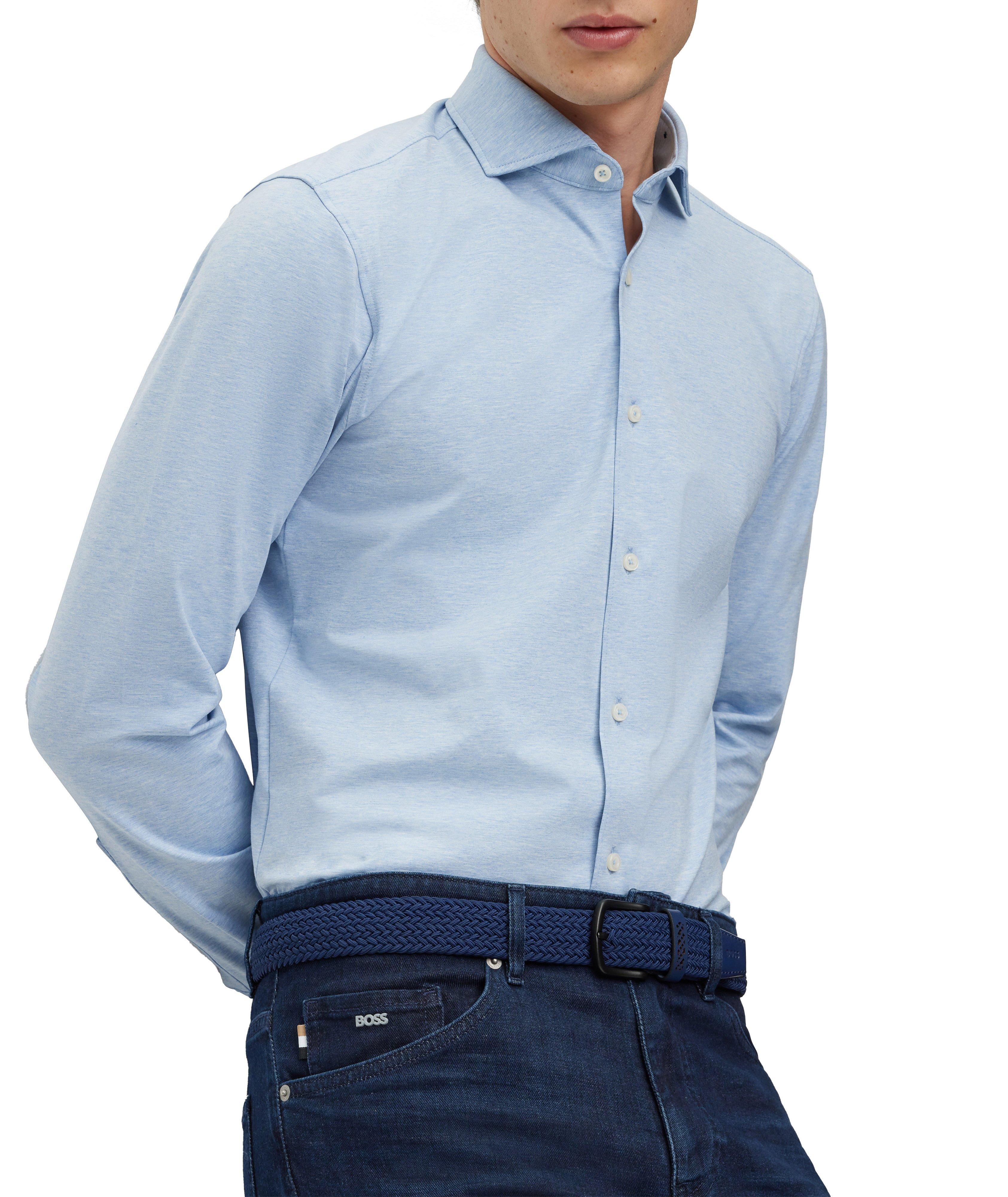 Stretch-Jersey Cotton Dress Shirt image 3