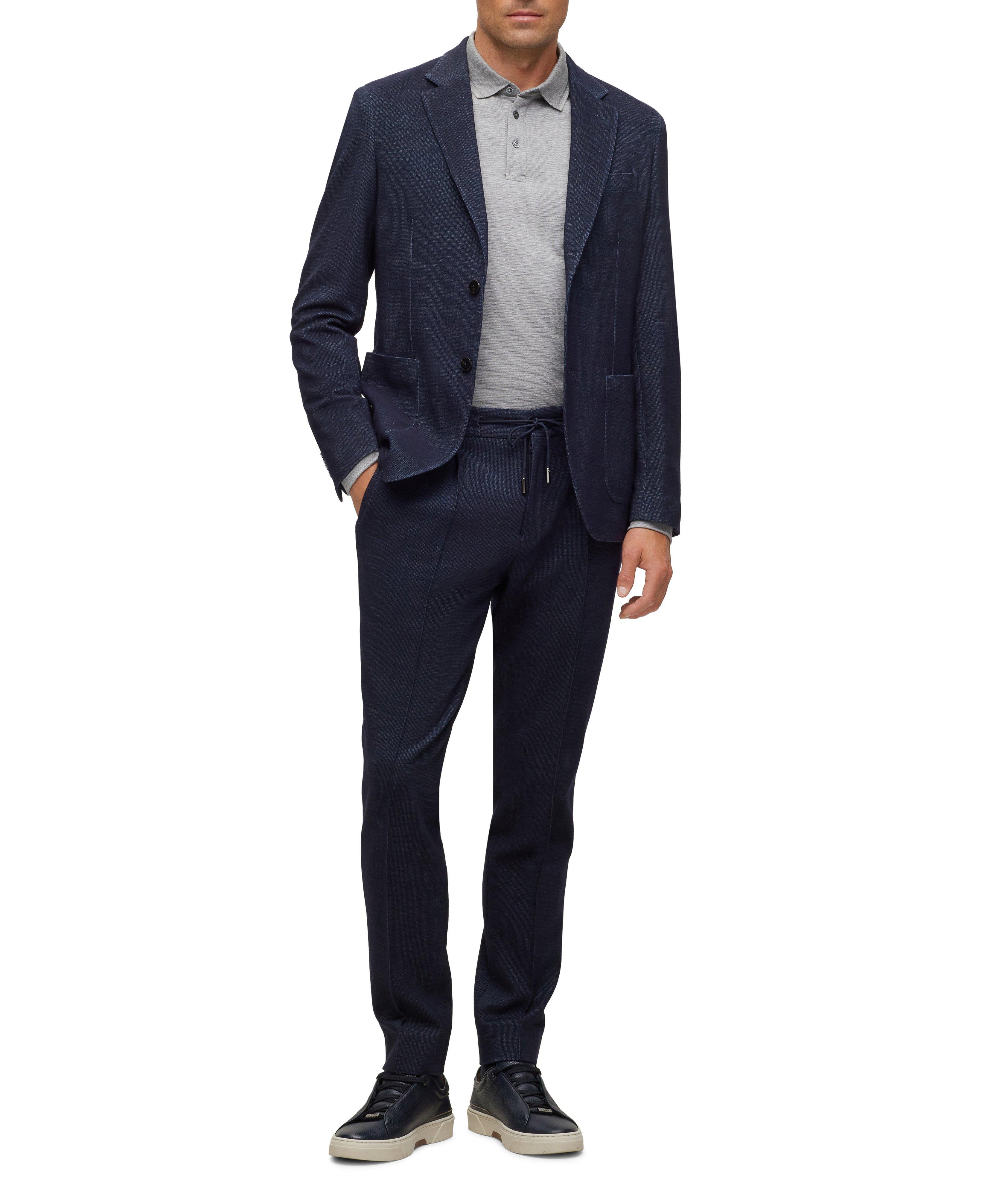 Slim-Fit Micro-Pattern Wool-Blend Sport Jacket image 5