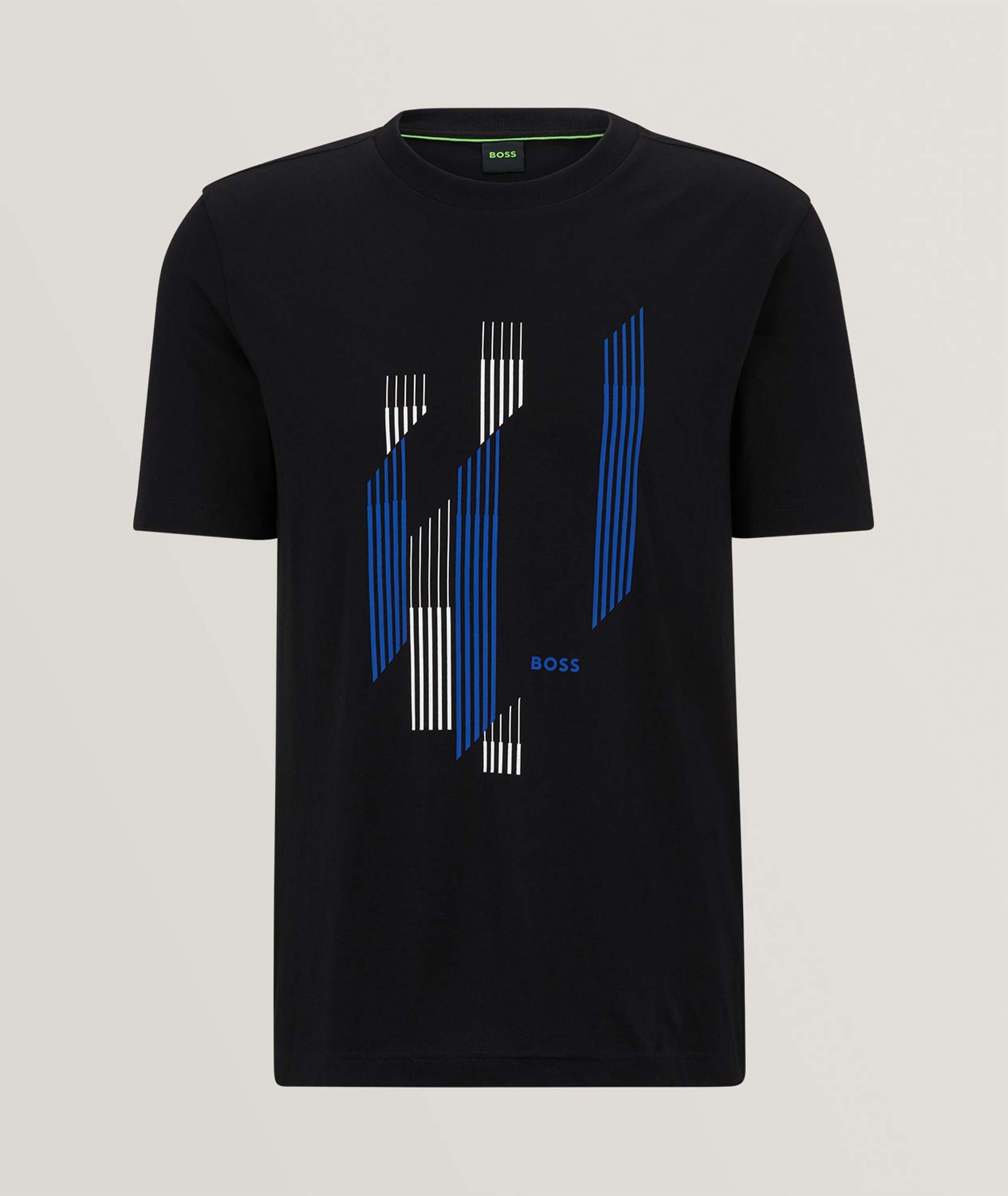 Geometric Print Jersey Cotton T-Shirt image 0