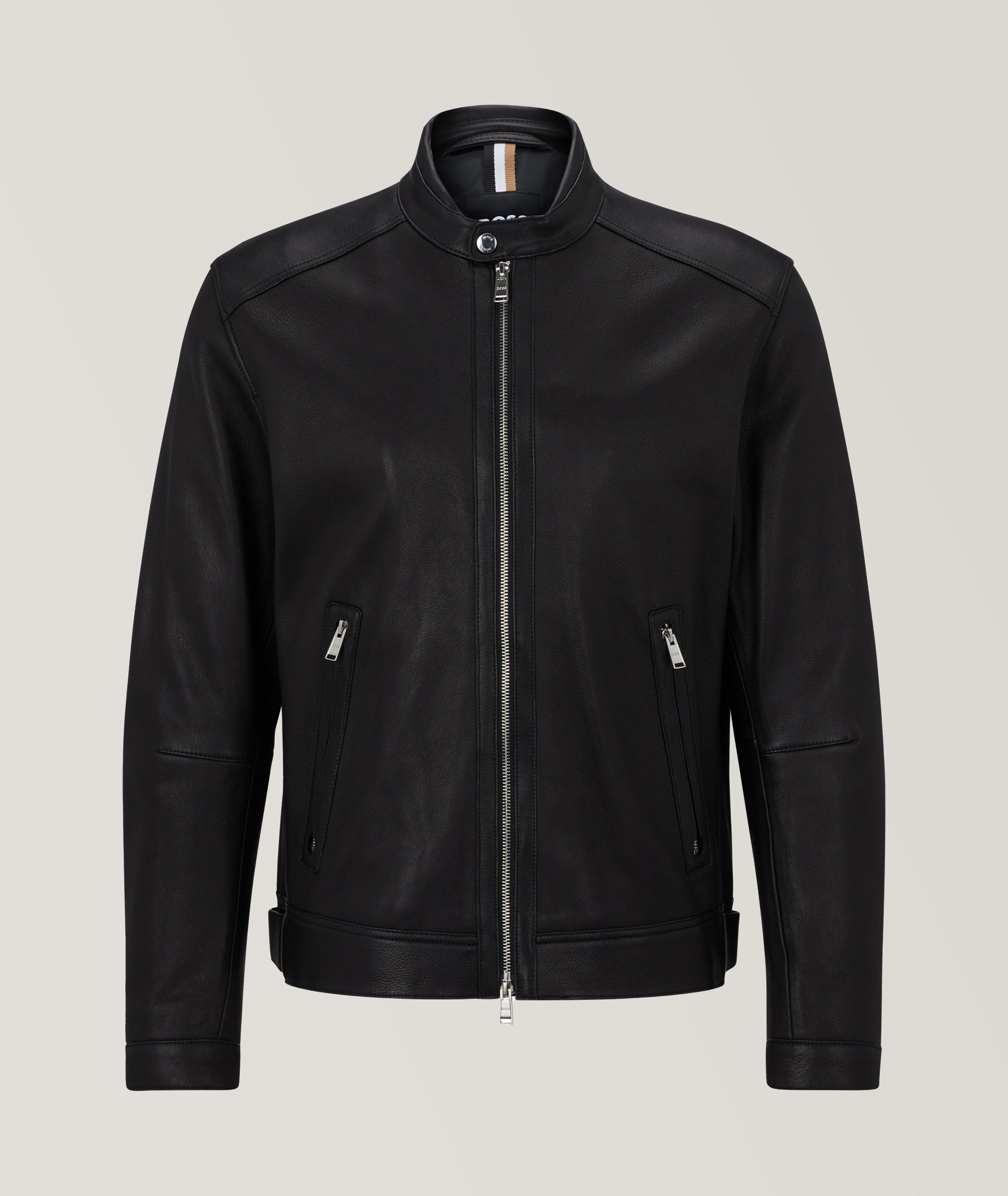 Brand New Lambskin Real Leather Bomber Jacket for Men One Skin