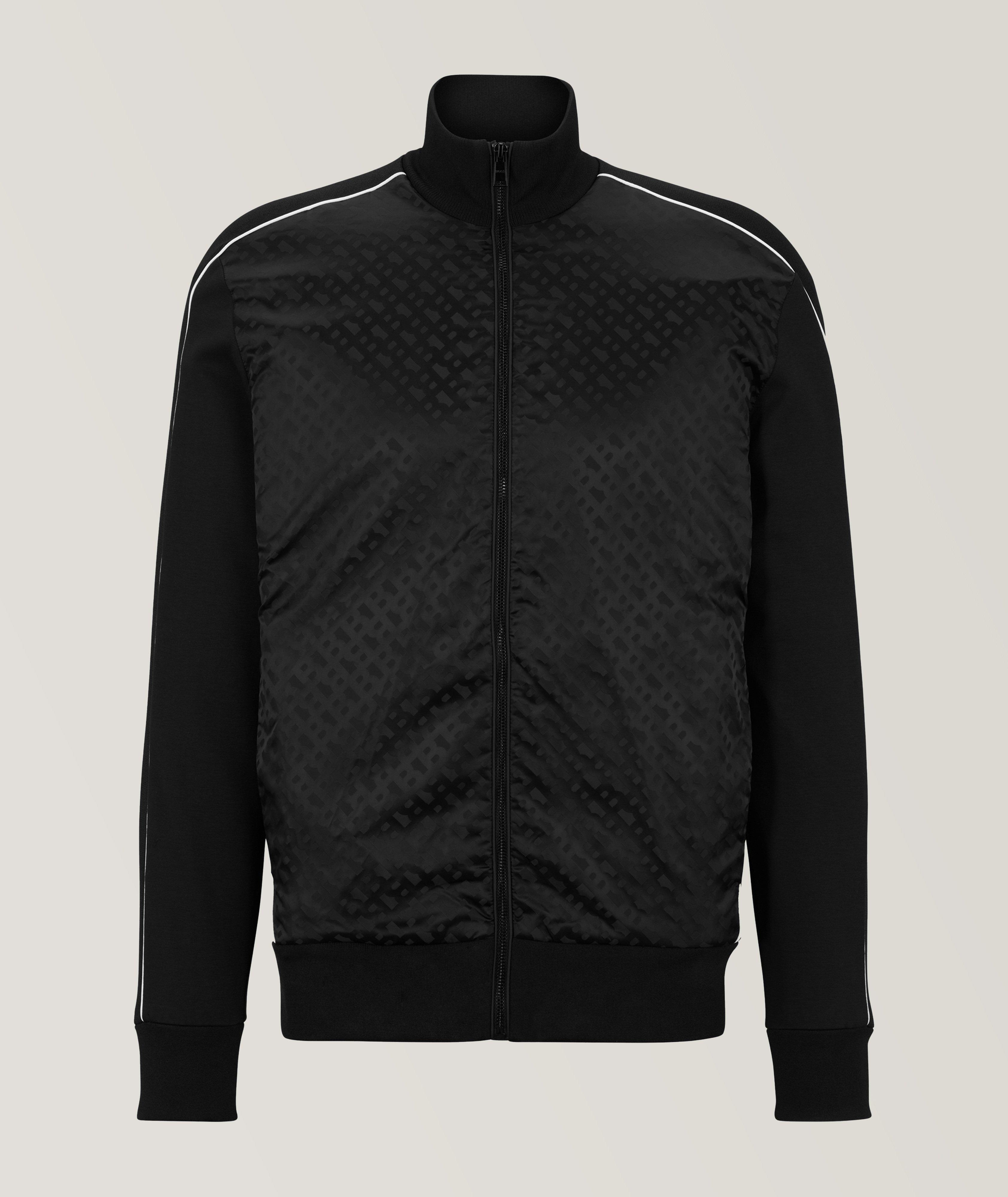 Pull en mélange de coton à motif et à glissière image 0