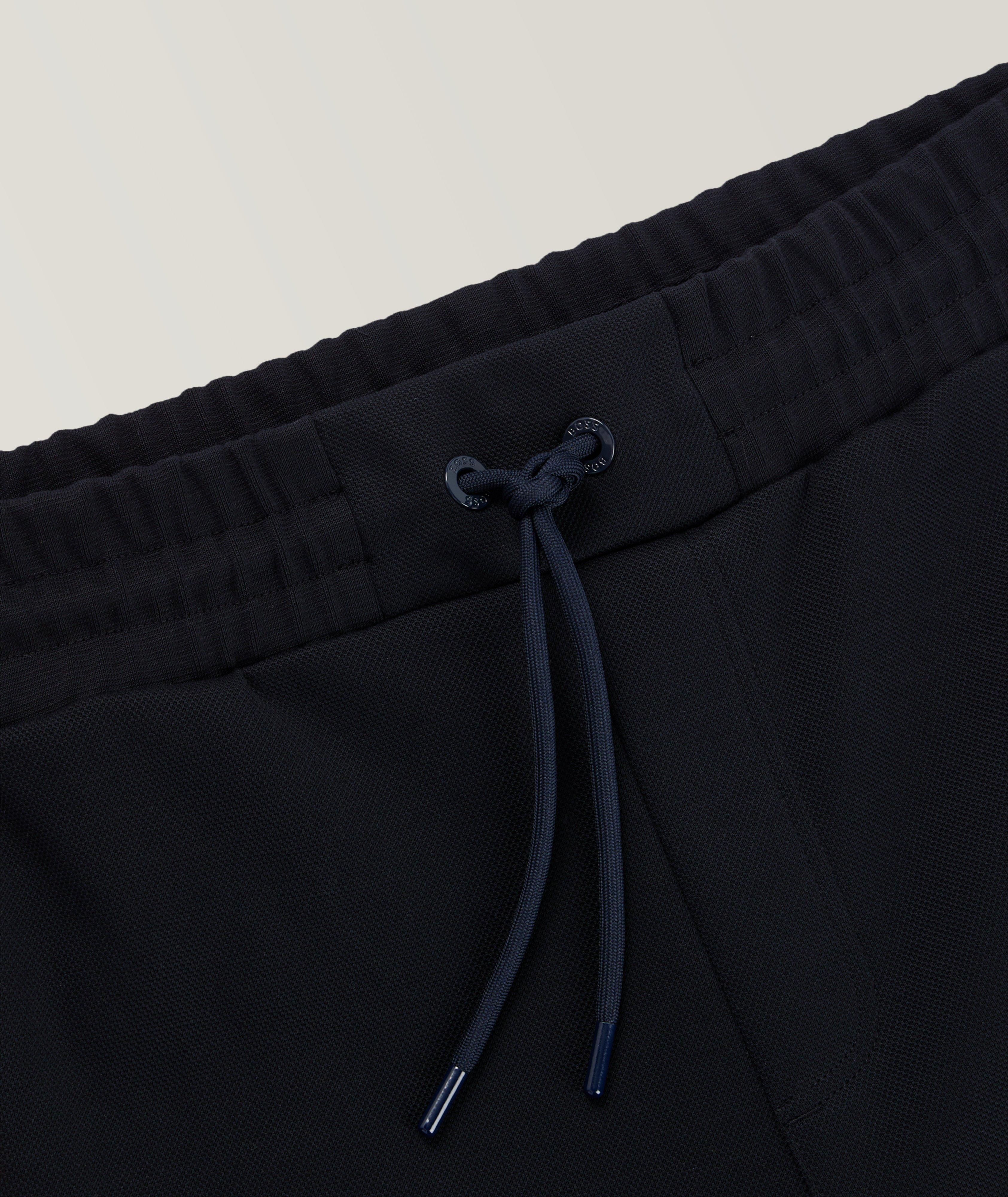 Pantalon sport en mélange de coton à rayures image 1