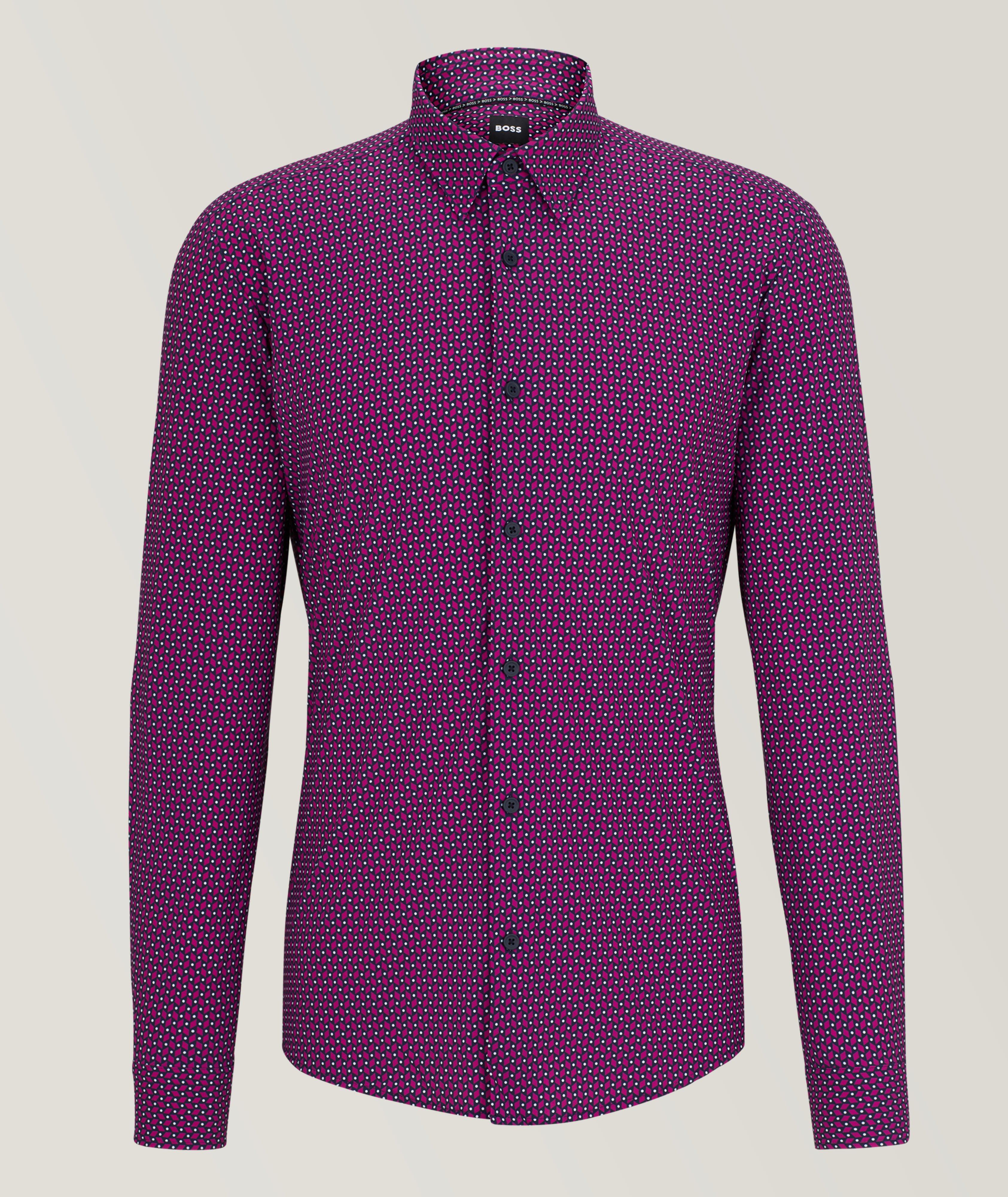 Geometric Performance-Stretch Sport Shirt image 0