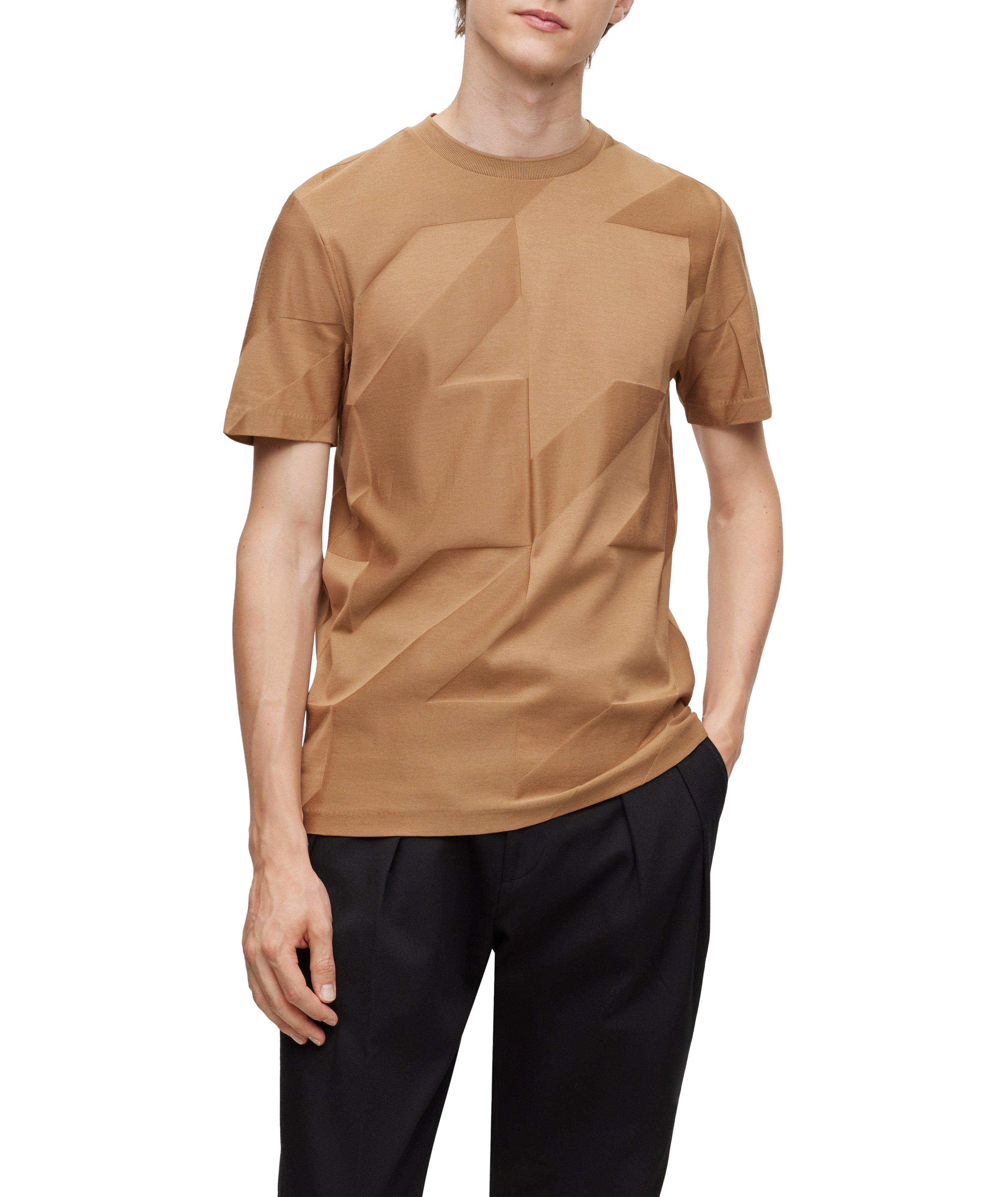 Houndstooth Jacquard Mercerised Cotton T-Shirt image 1