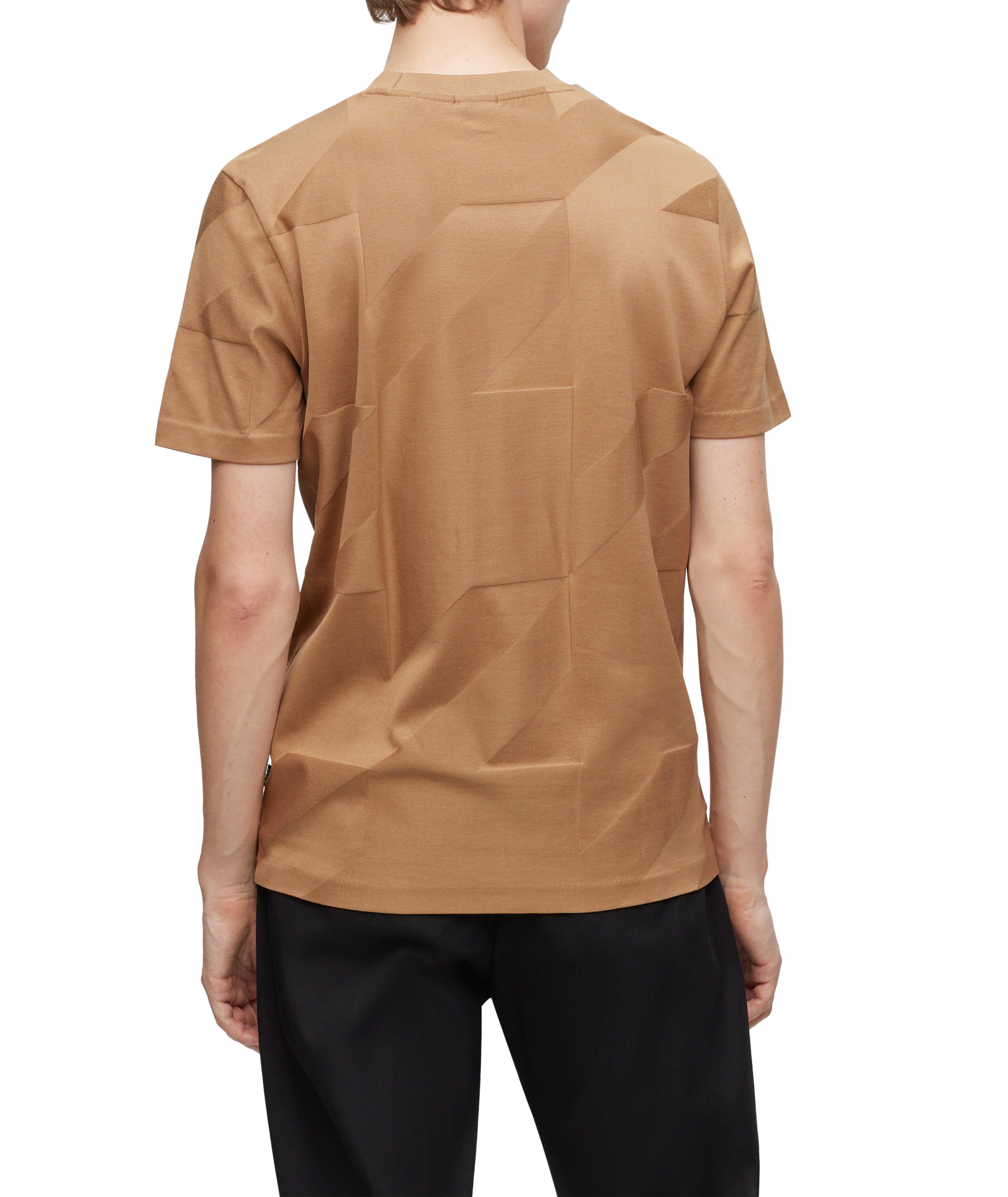 Houndstooth Jacquard Mercerised Cotton T-Shirt image 2