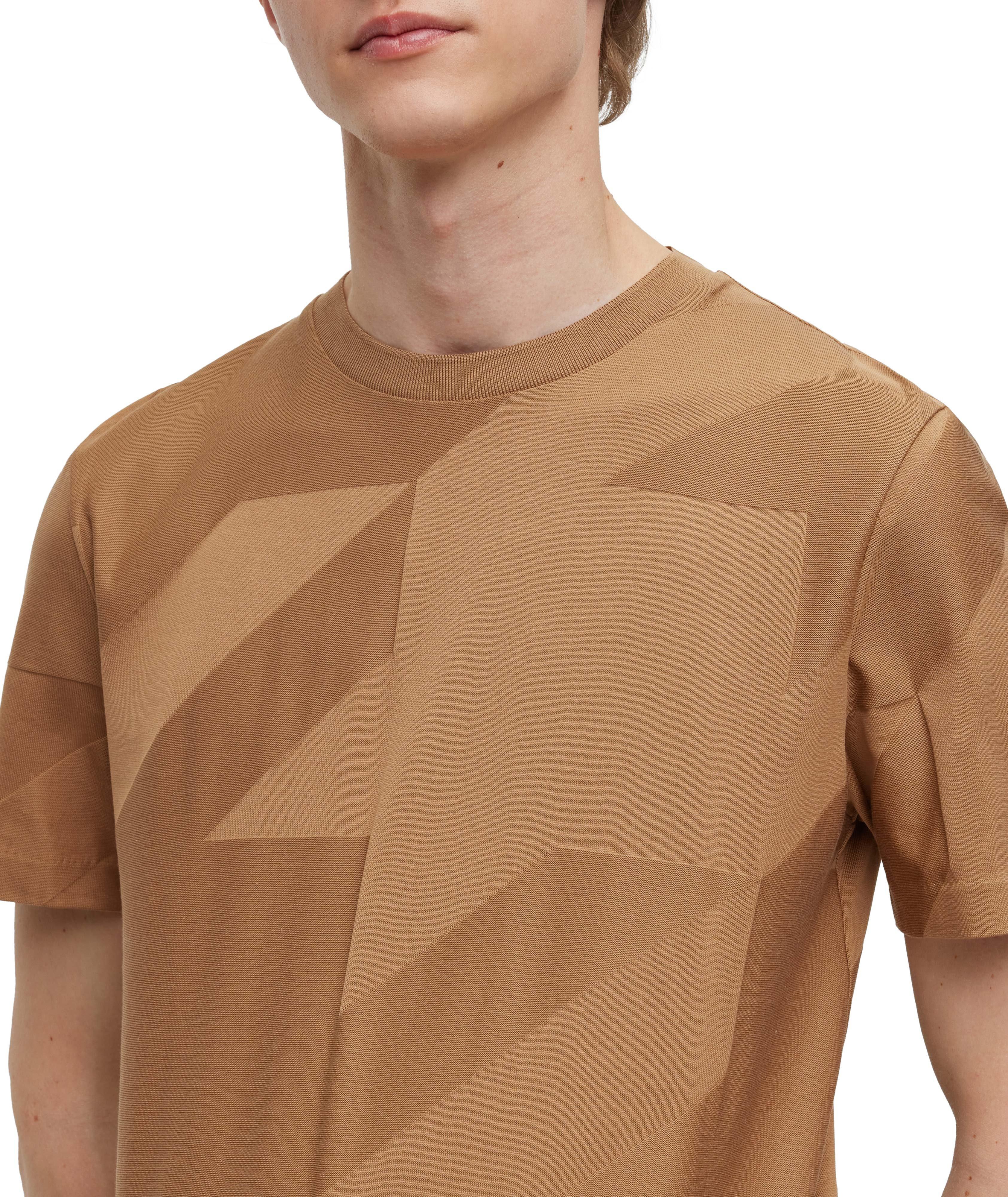 Houndstooth Jacquard Mercerised Cotton T-Shirt image 3