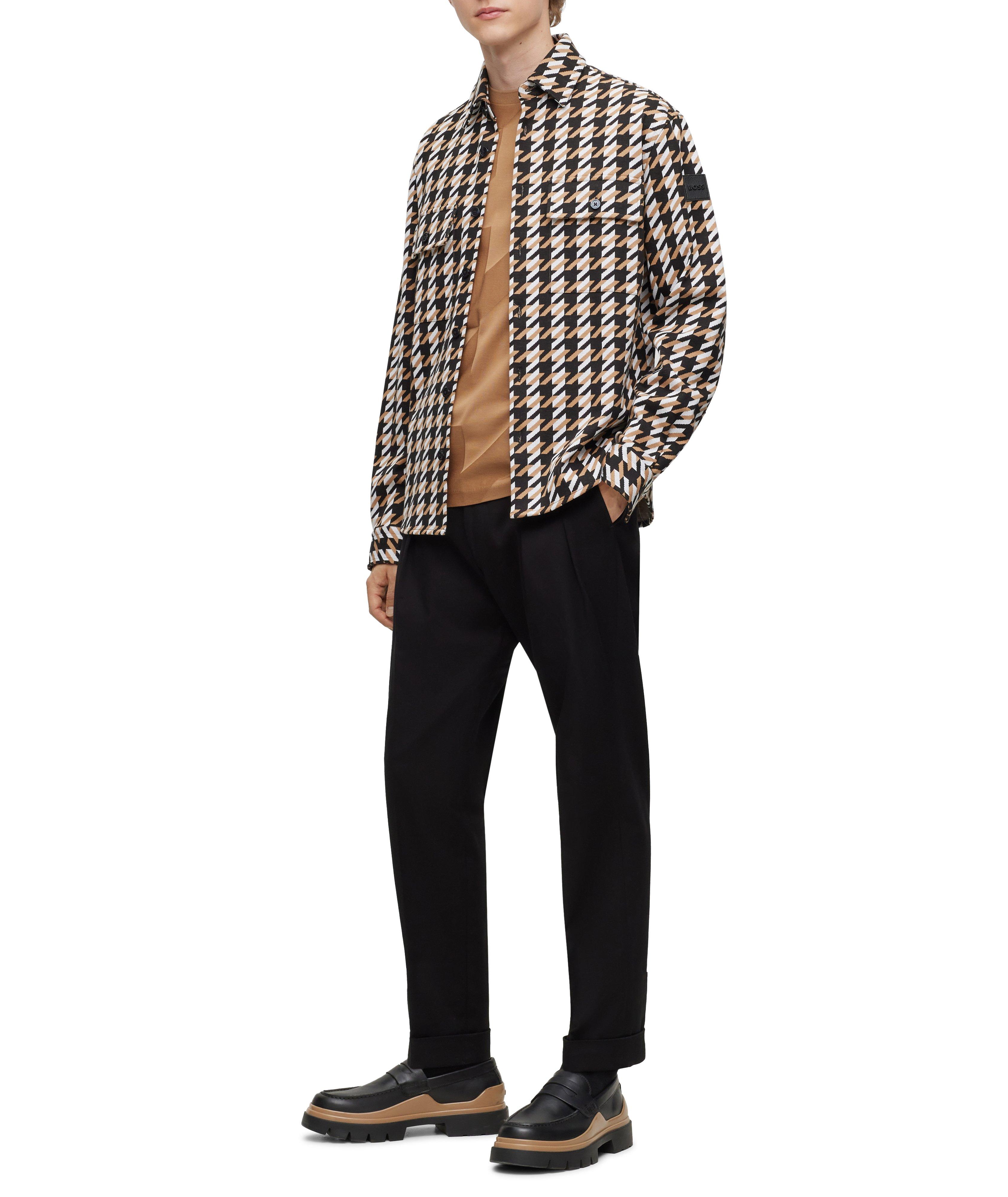 Houndstooth Jacquard Mercerised Cotton T-Shirt image 4
