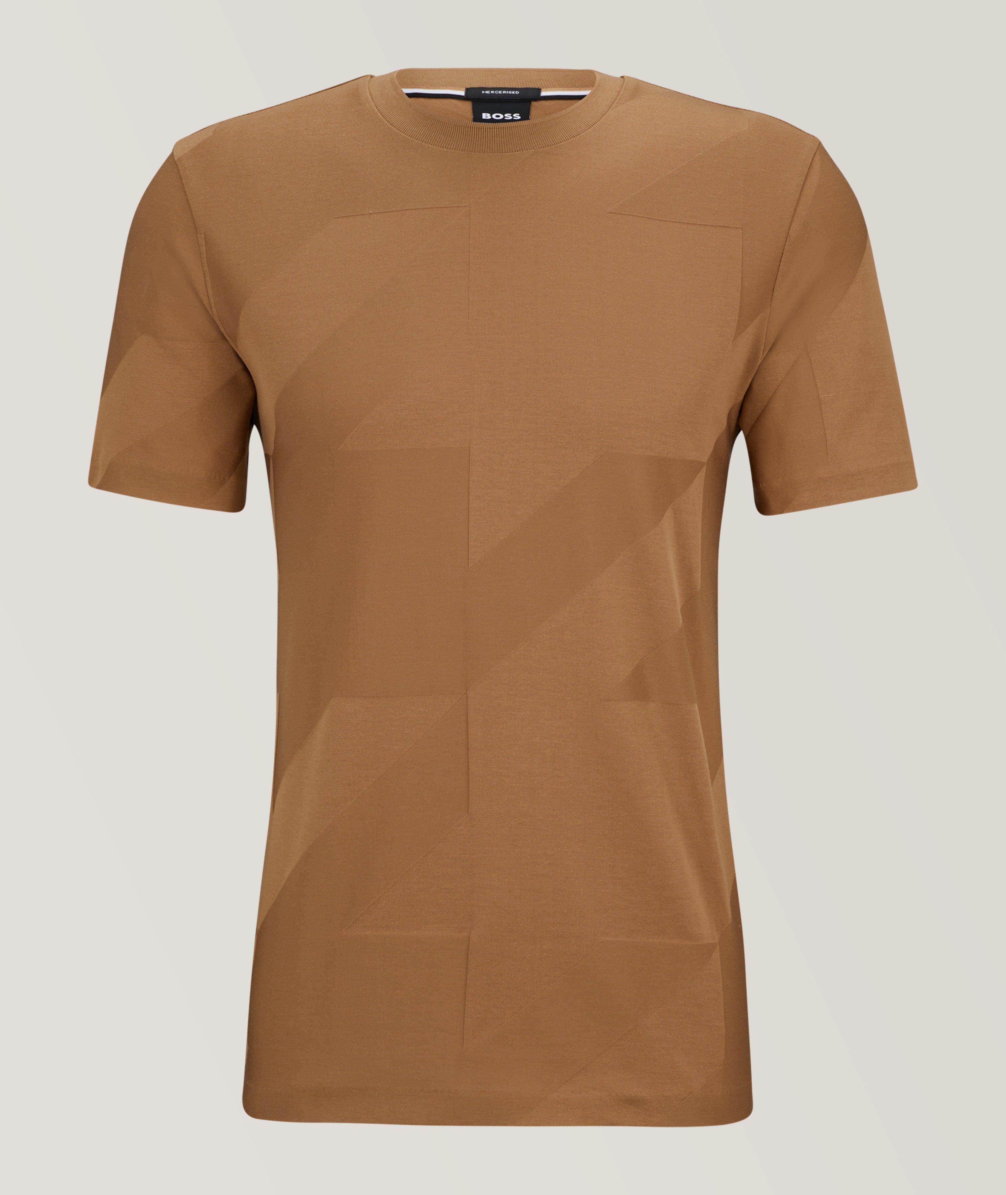 Houndstooth Jacquard Mercerised Cotton T-Shirt image 0