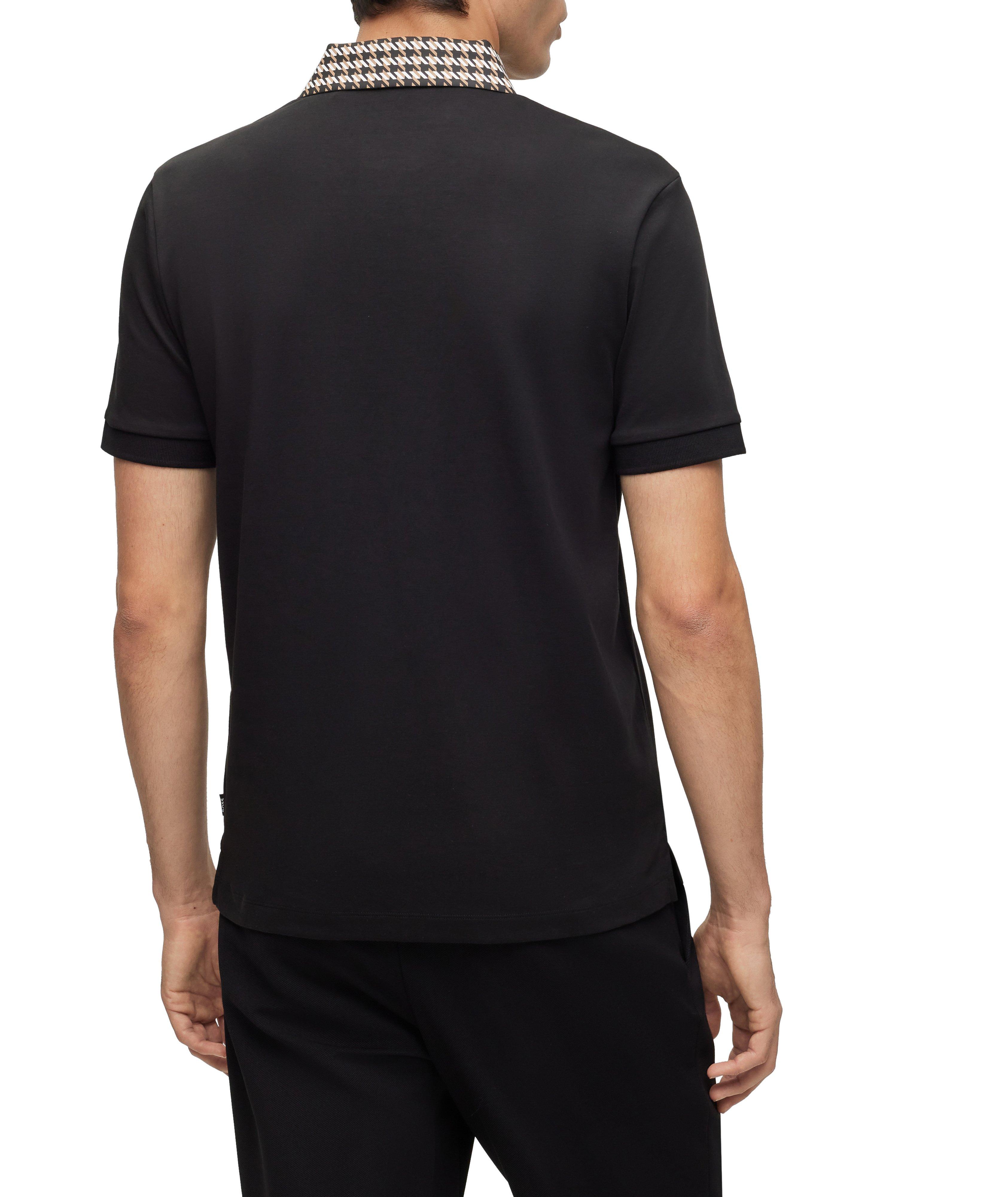 Houndstooth Collar Jersey Cotton Polo image 2