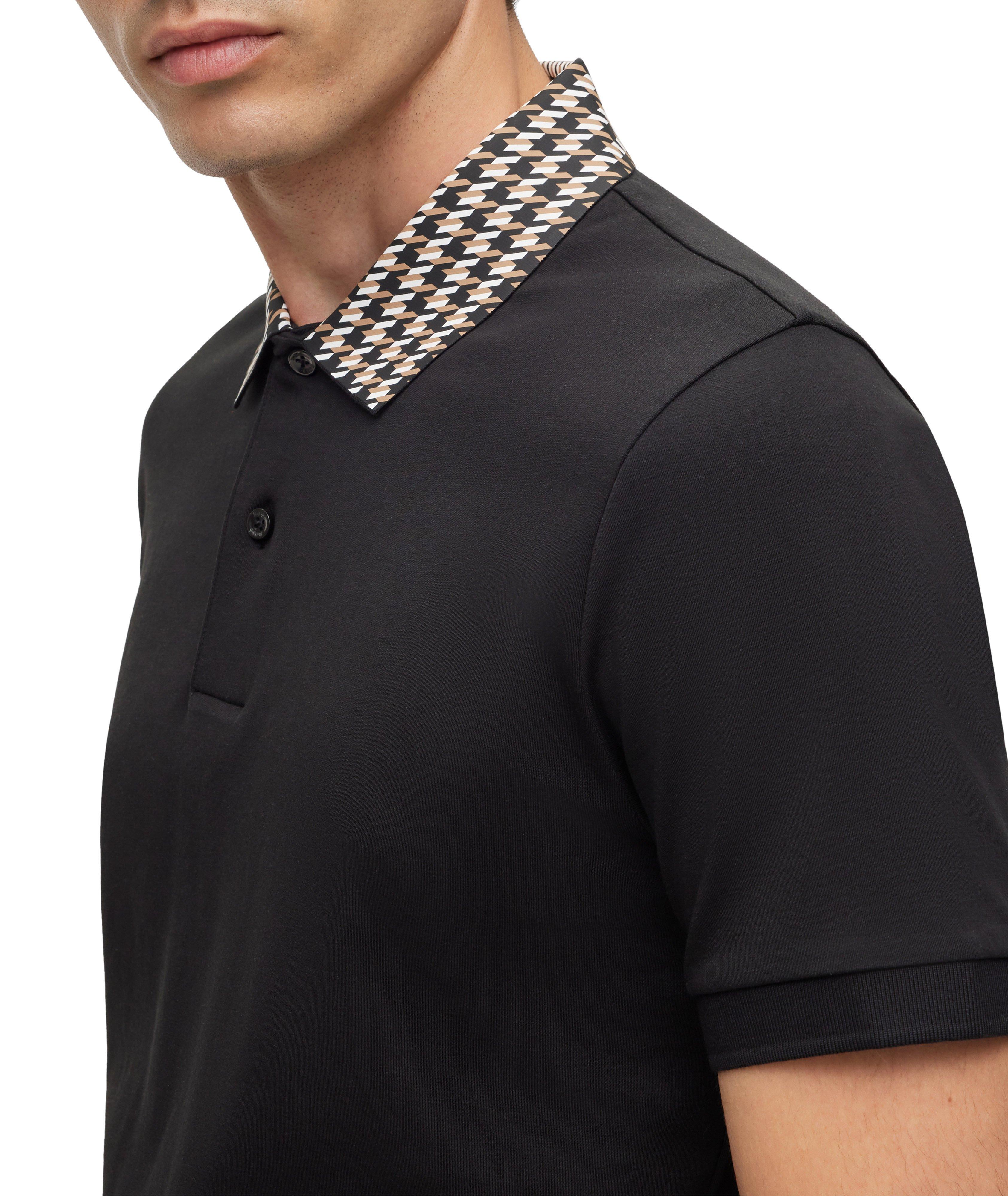 Houndstooth Collar Jersey Cotton Polo image 3