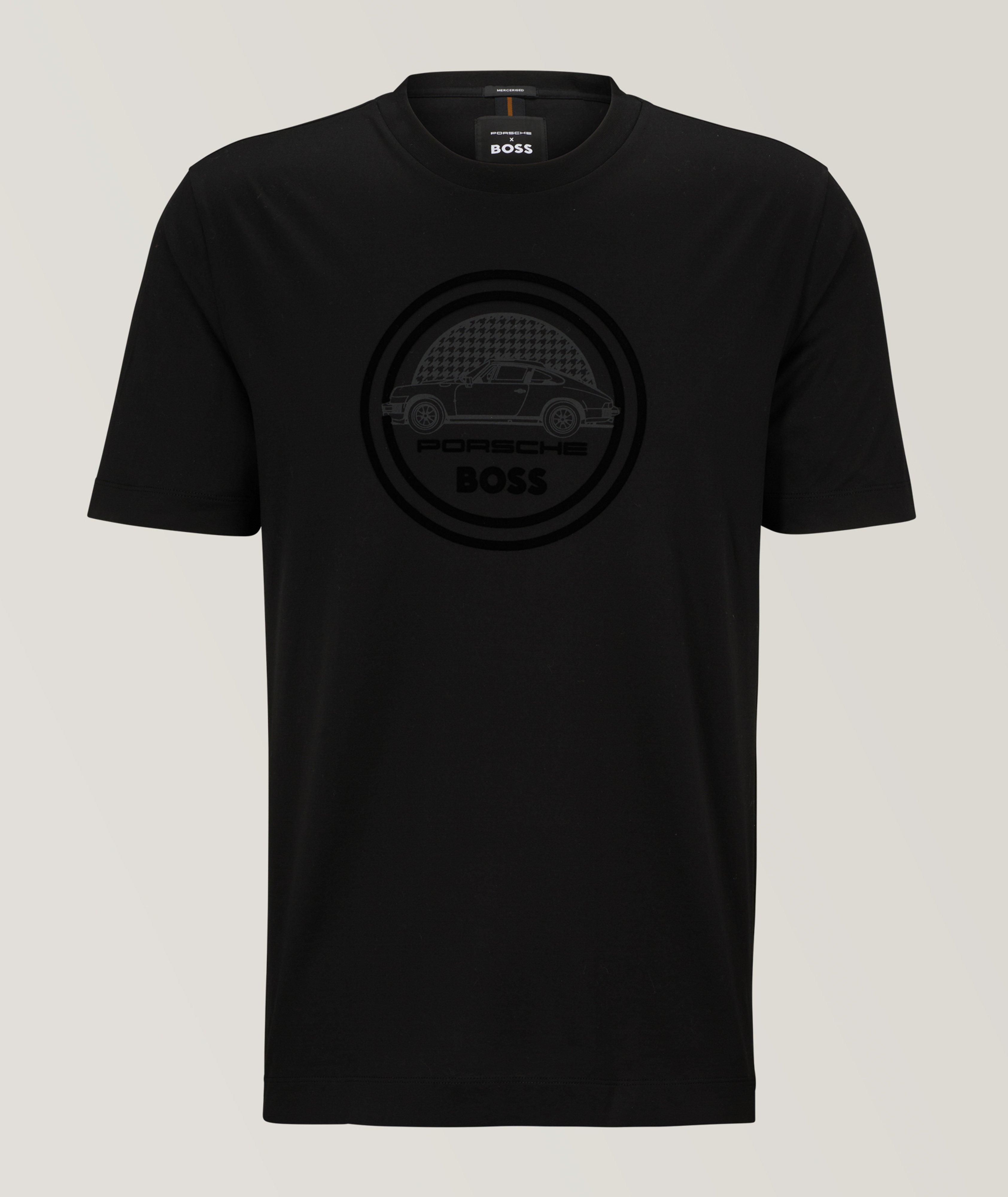 Porsche Collection Flocked Logo Cotton T-Shirt image 0